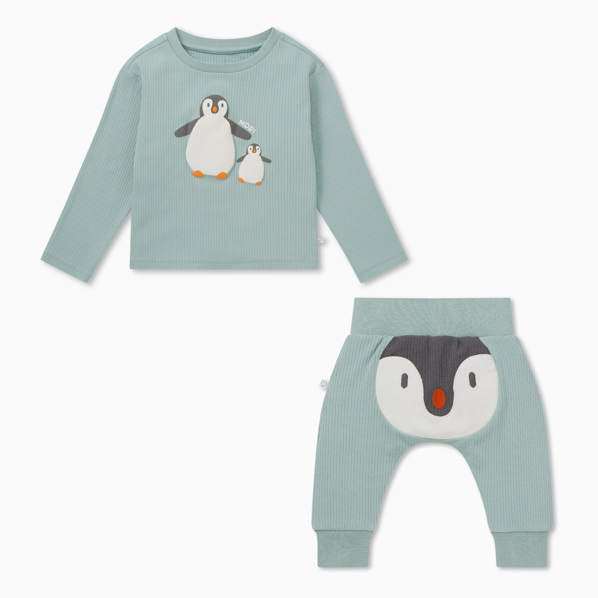 Penguin Ribbed T-Shirt & Joggers Outfit - Image 2