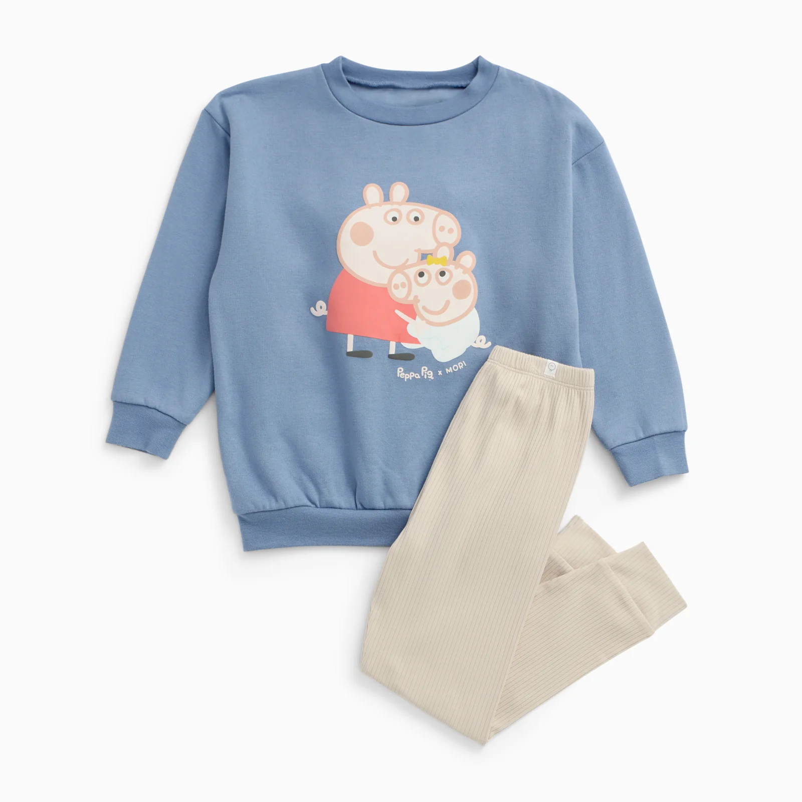 Peppa Pig & Evie Oversized Sweatshirt & Ecru Leggings Outfit