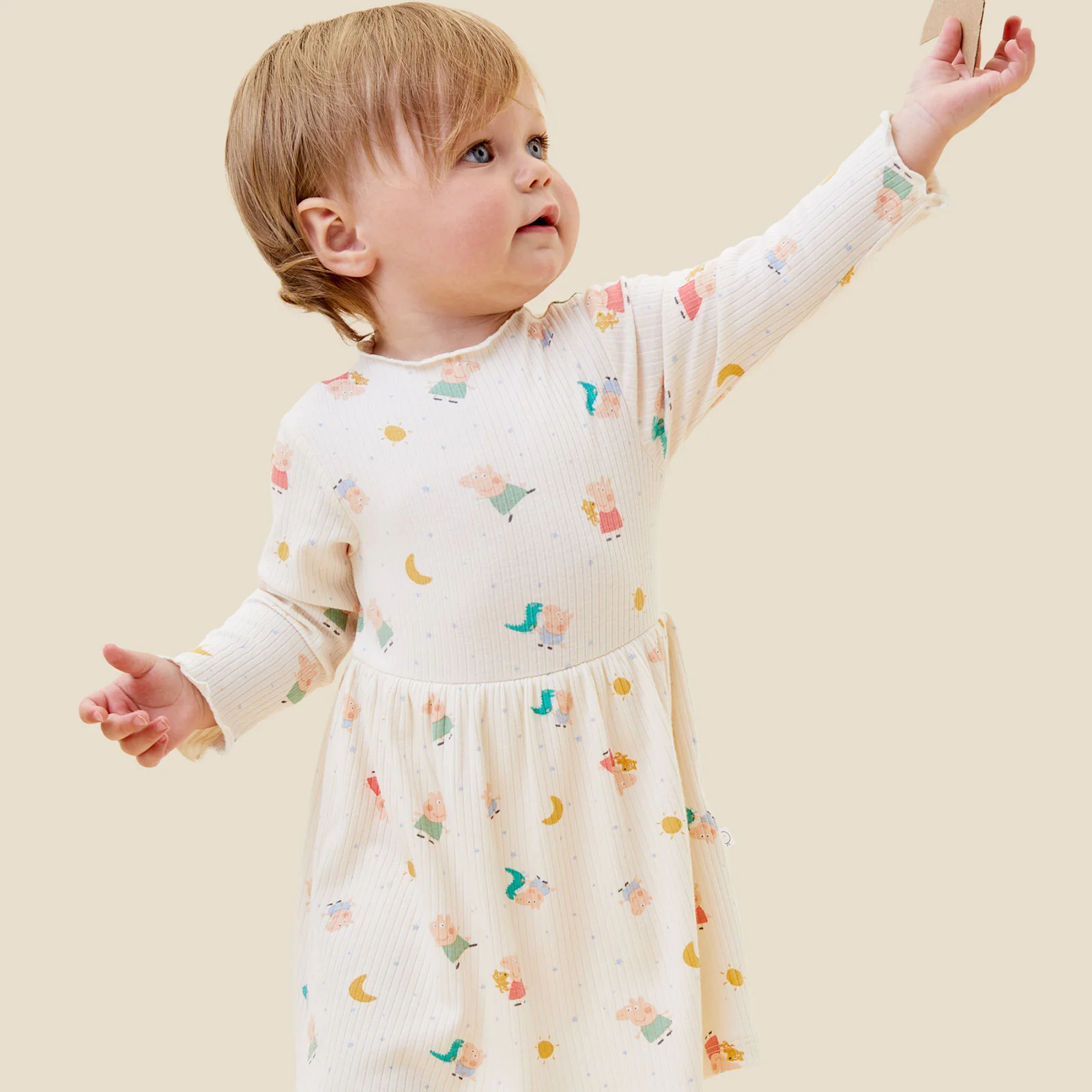 Peppa Pig Ribbed Dress & Tights Outfit - Image 4
