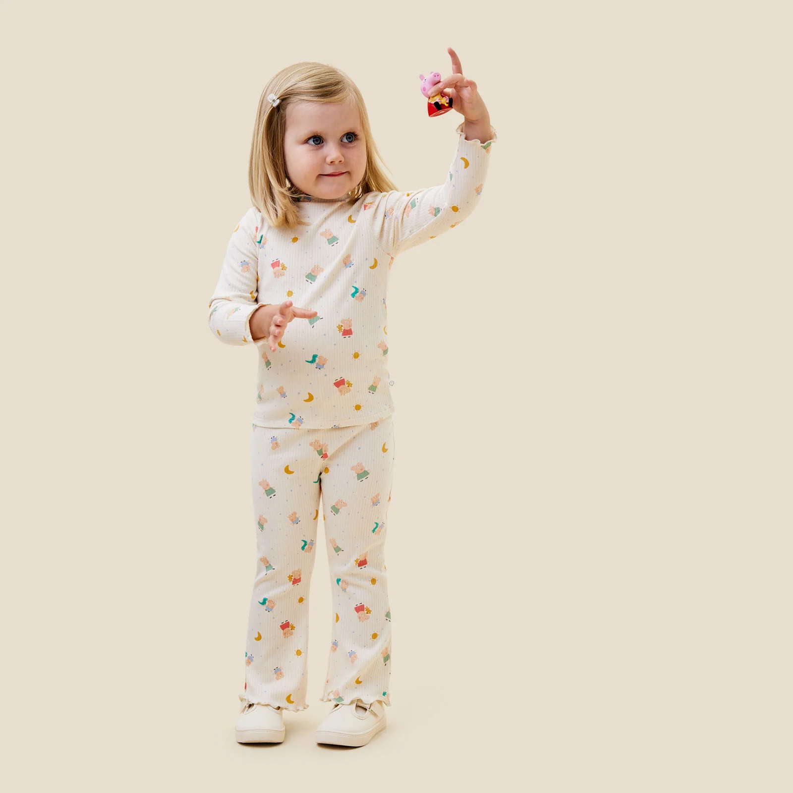 Peppa Pig Ribbed Flared Trousers - Image 3