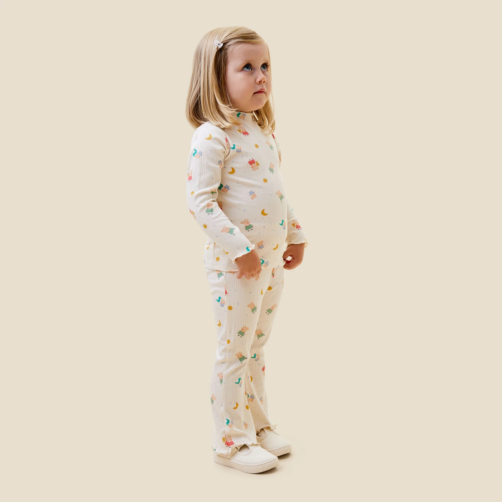 Peppa Pig Ribbed Flared Trousers - Image 4