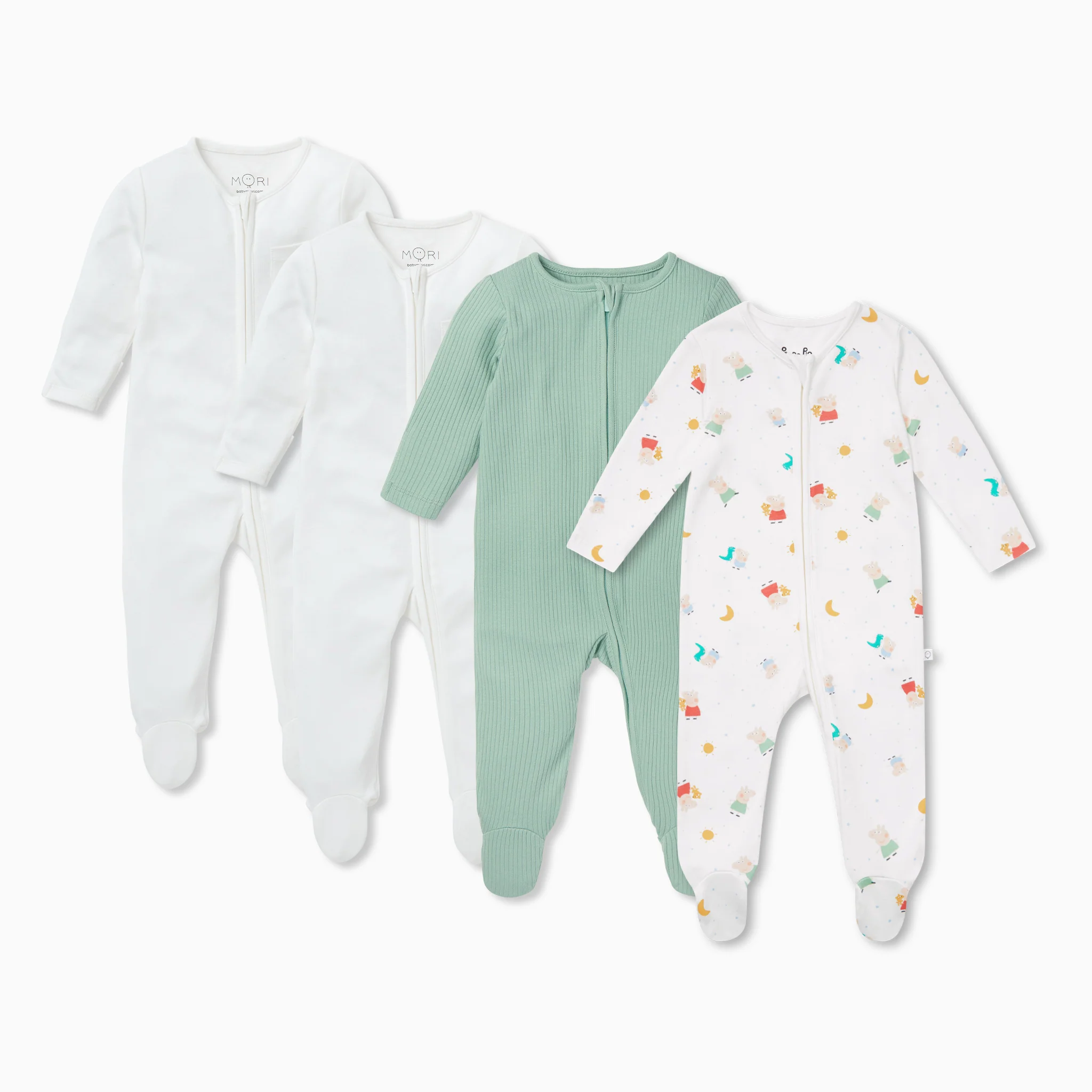 Peppa Pig Zip Sleepsuits 4 Pack - Image 2