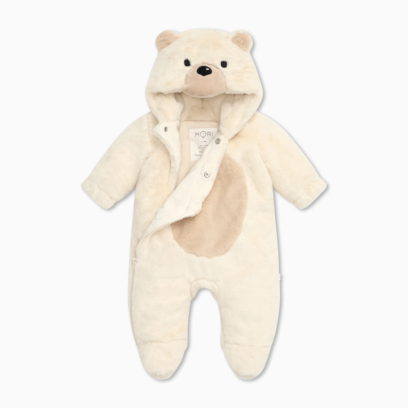 Polar Bear Faux Fur Pramsuit - Image 4