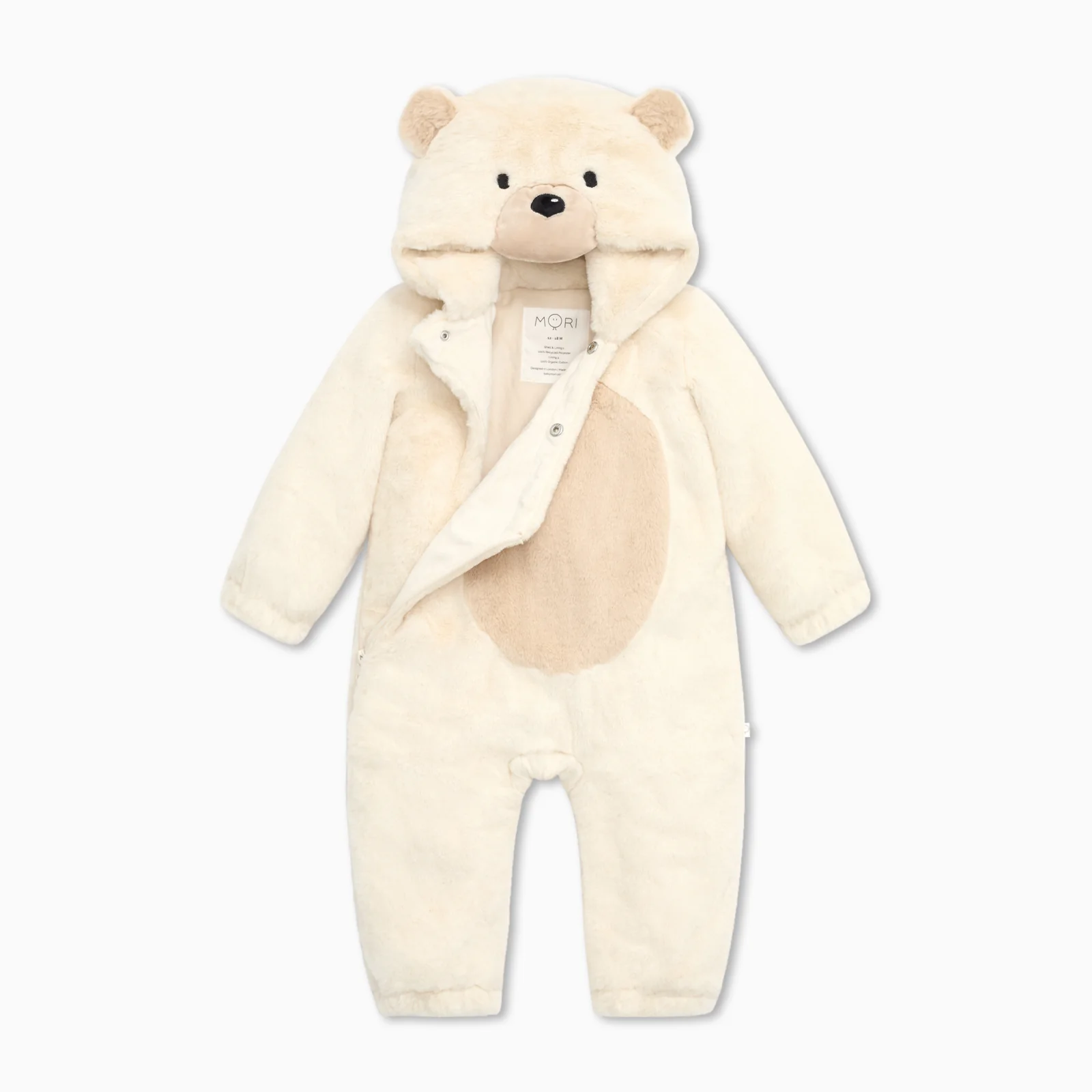 Polar Bear Faux Fur Pramsuit - Image 6