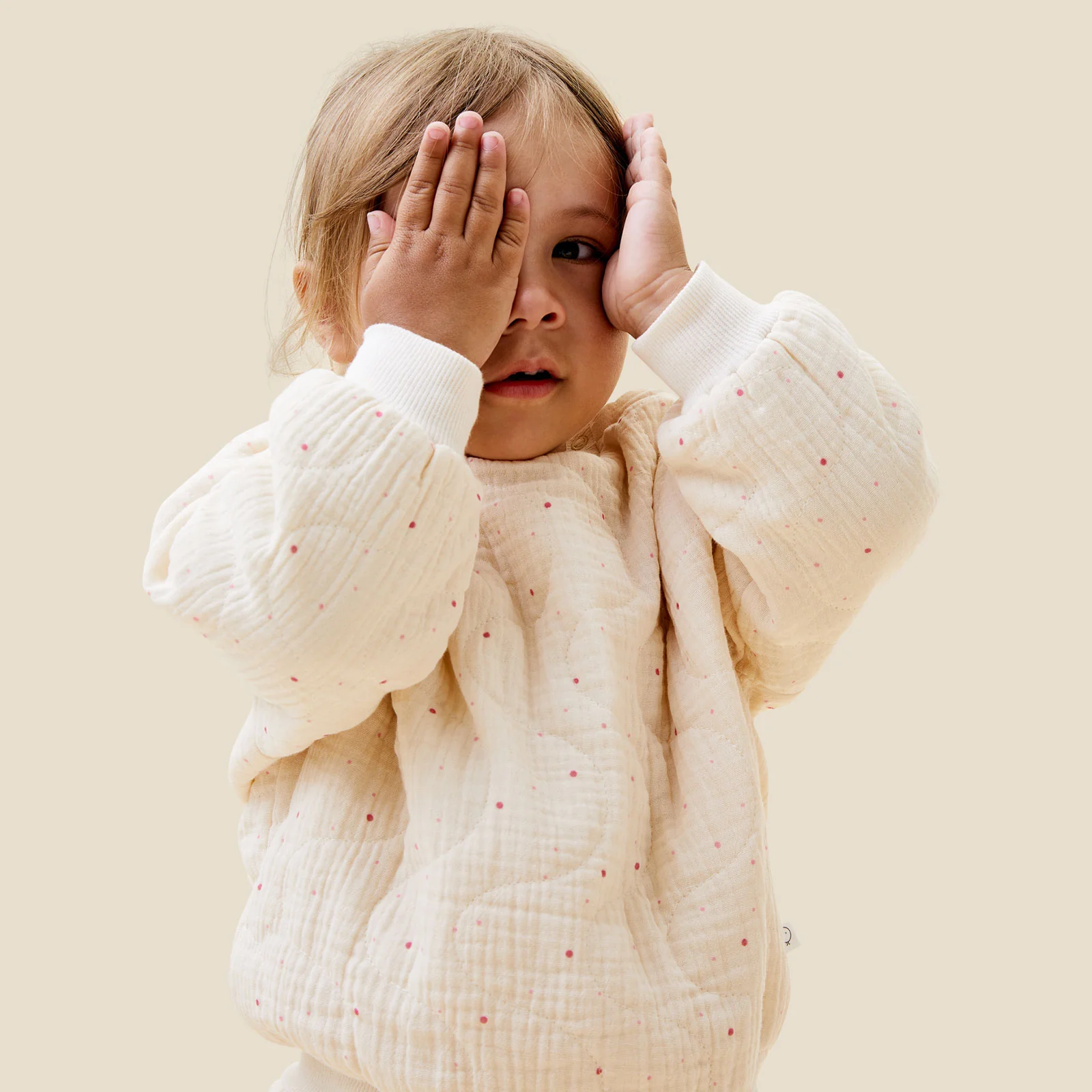 Polka Dot Quilted Sweatshirt & Joggers Outfit - Image 4