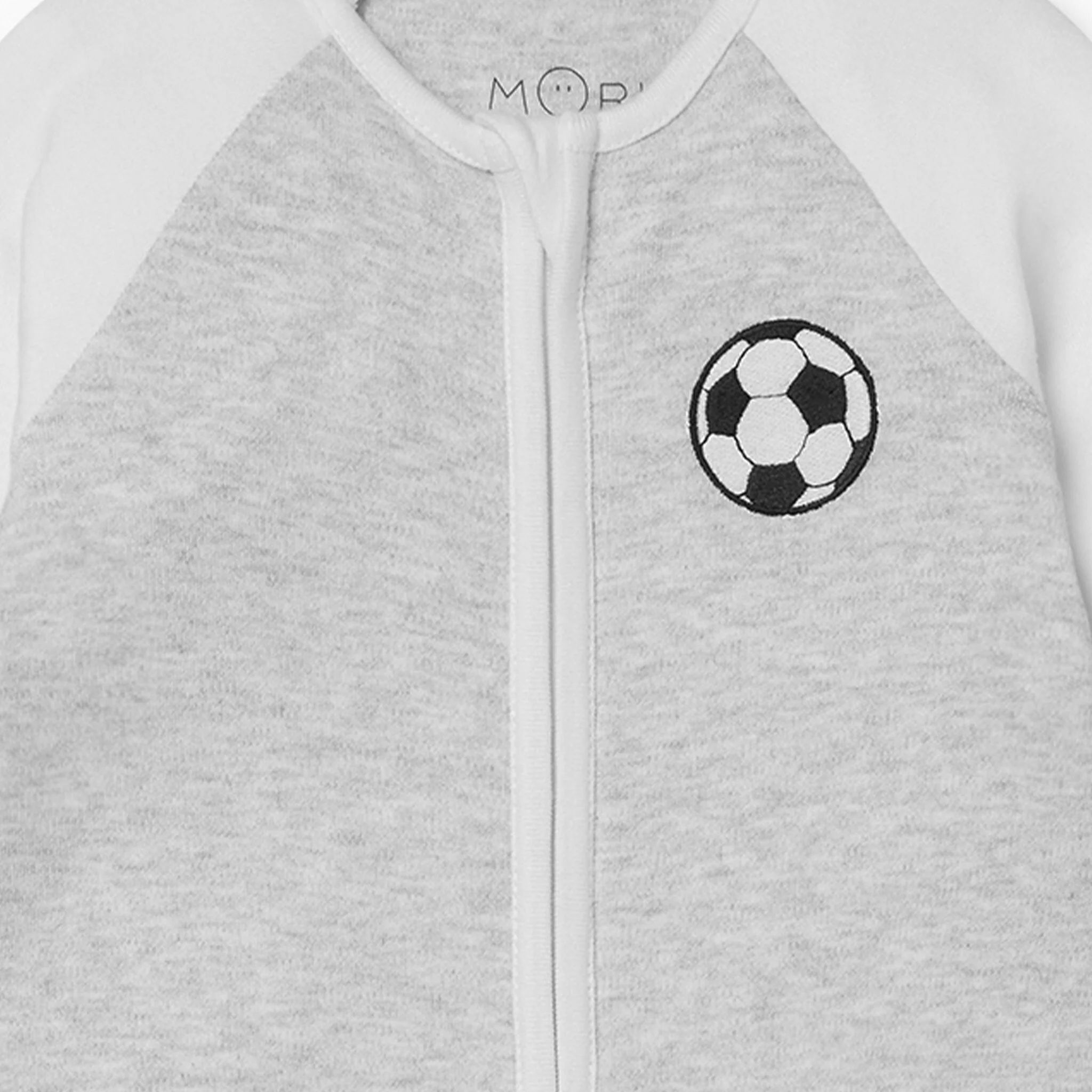 Raglan Football Zip-Up Sleepsuit - Image 4