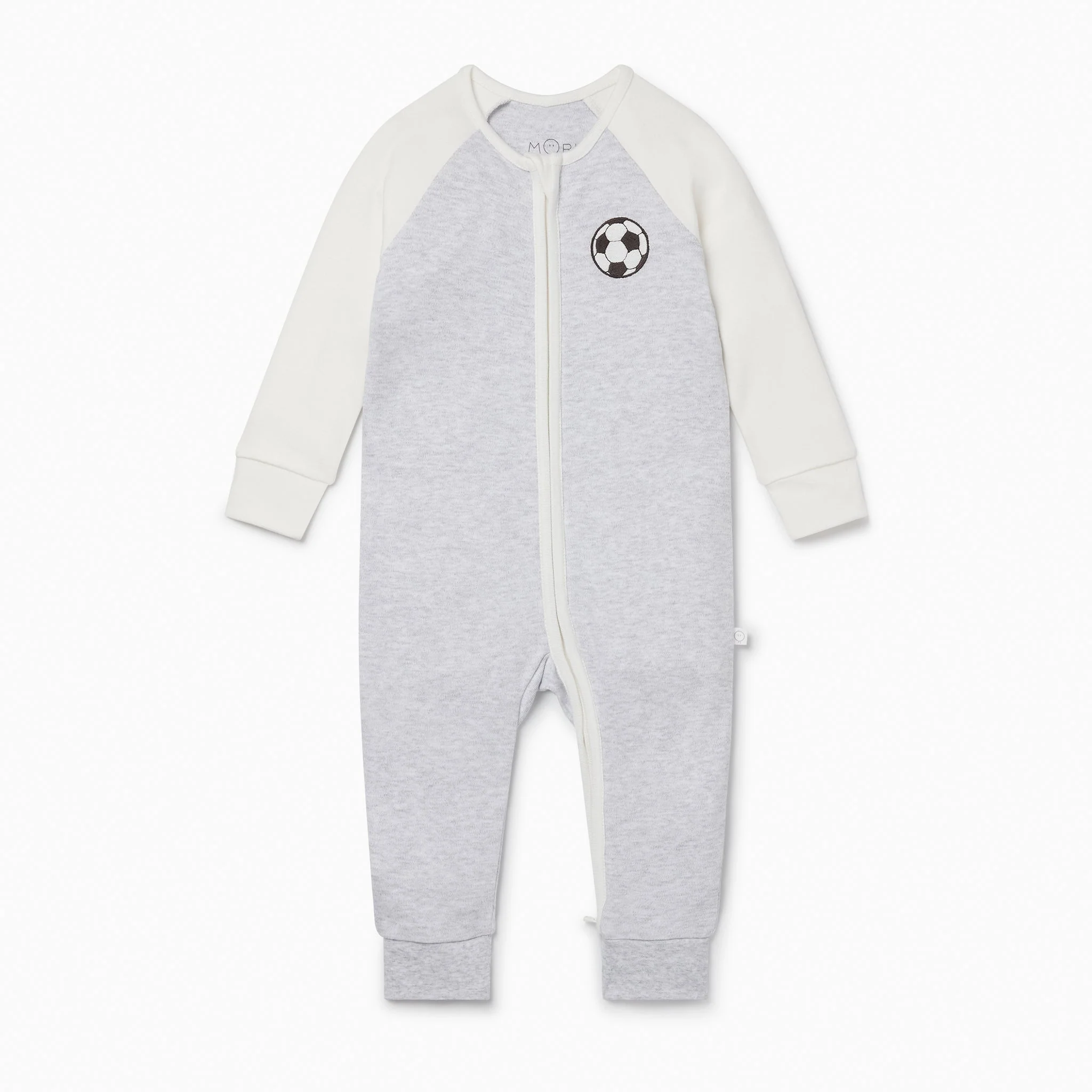 Raglan Football Zip-Up Sleepsuit - Image 5