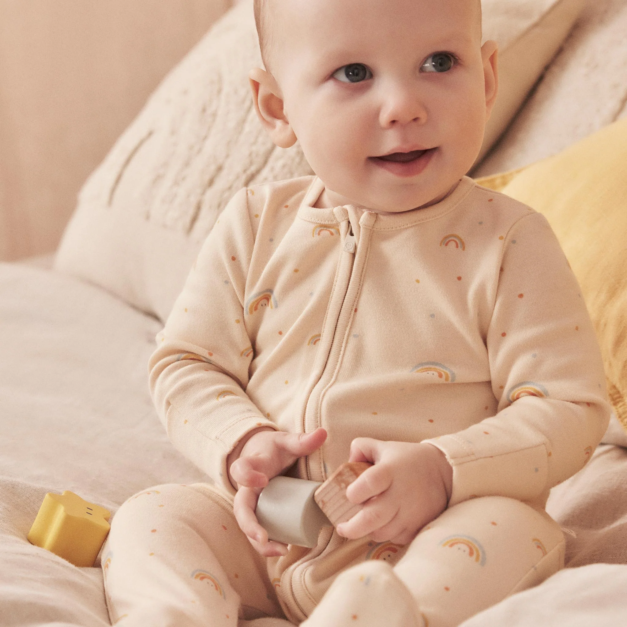 Rainbow Print Clever Zip Sleepsuit