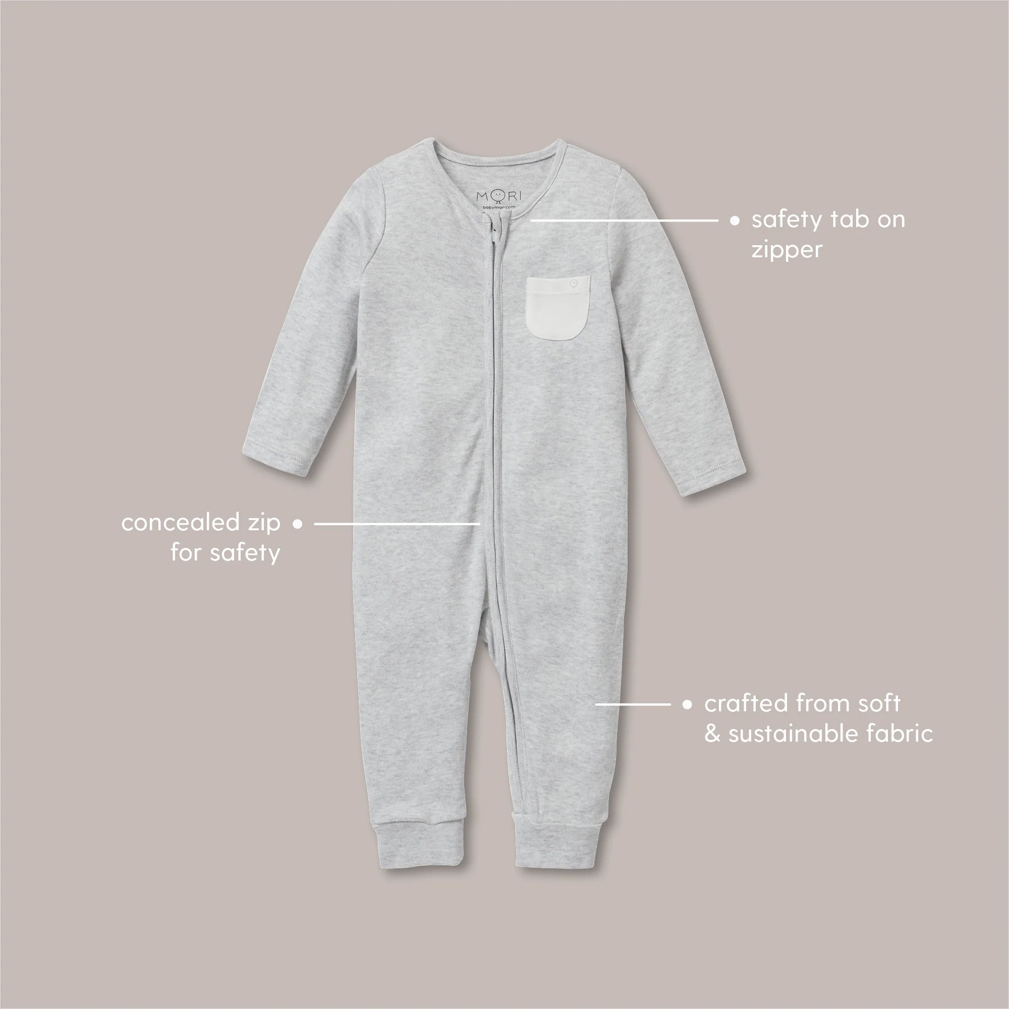 Rainbow Zip-Up Sleepsuit - Image 6