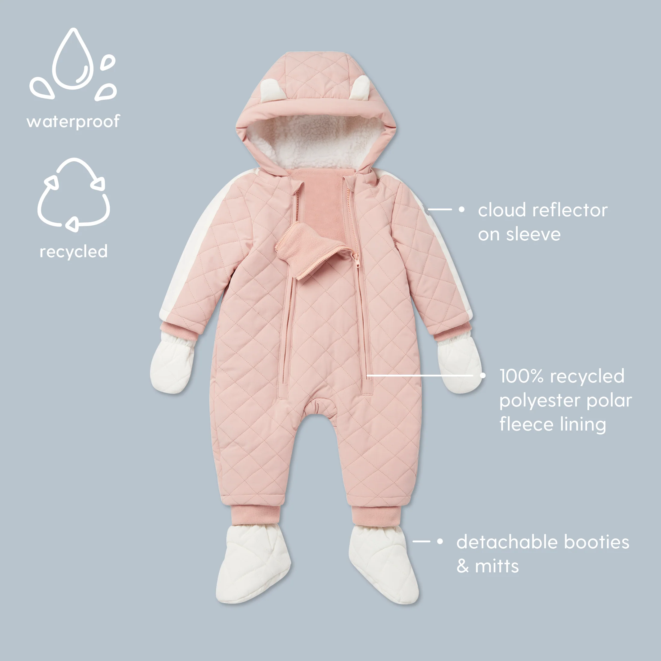 Recycled Quilted Snowsuit - Image 13