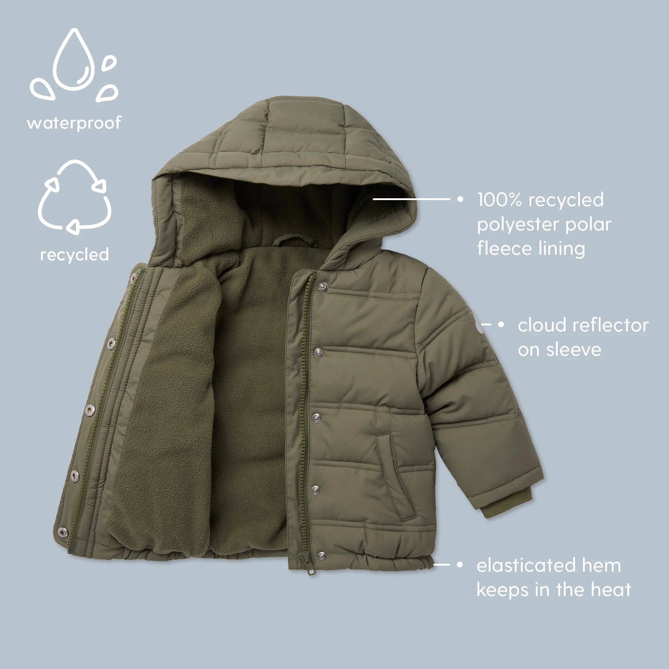 Recycled Waterproof Padded Coat - Image 5