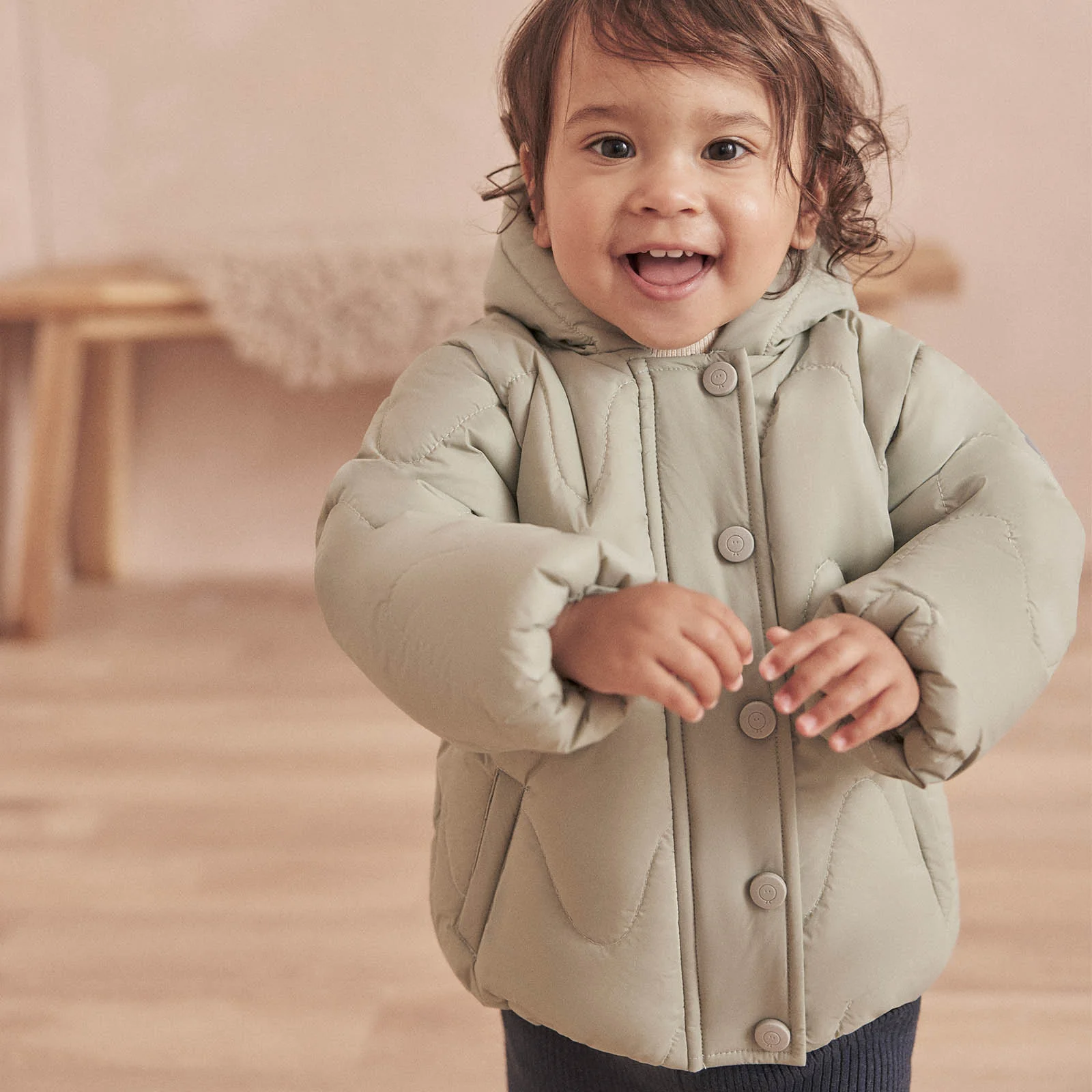 Recycled Waterproof Wavy Padded Coat - Image 3