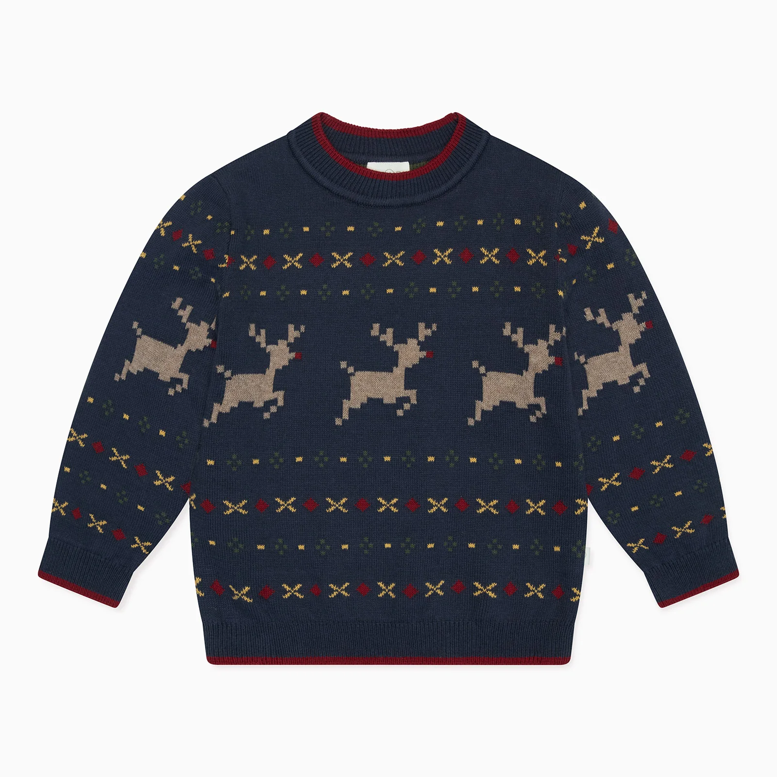 Reindeer Fair Isle Knitted Jumper - Image 3