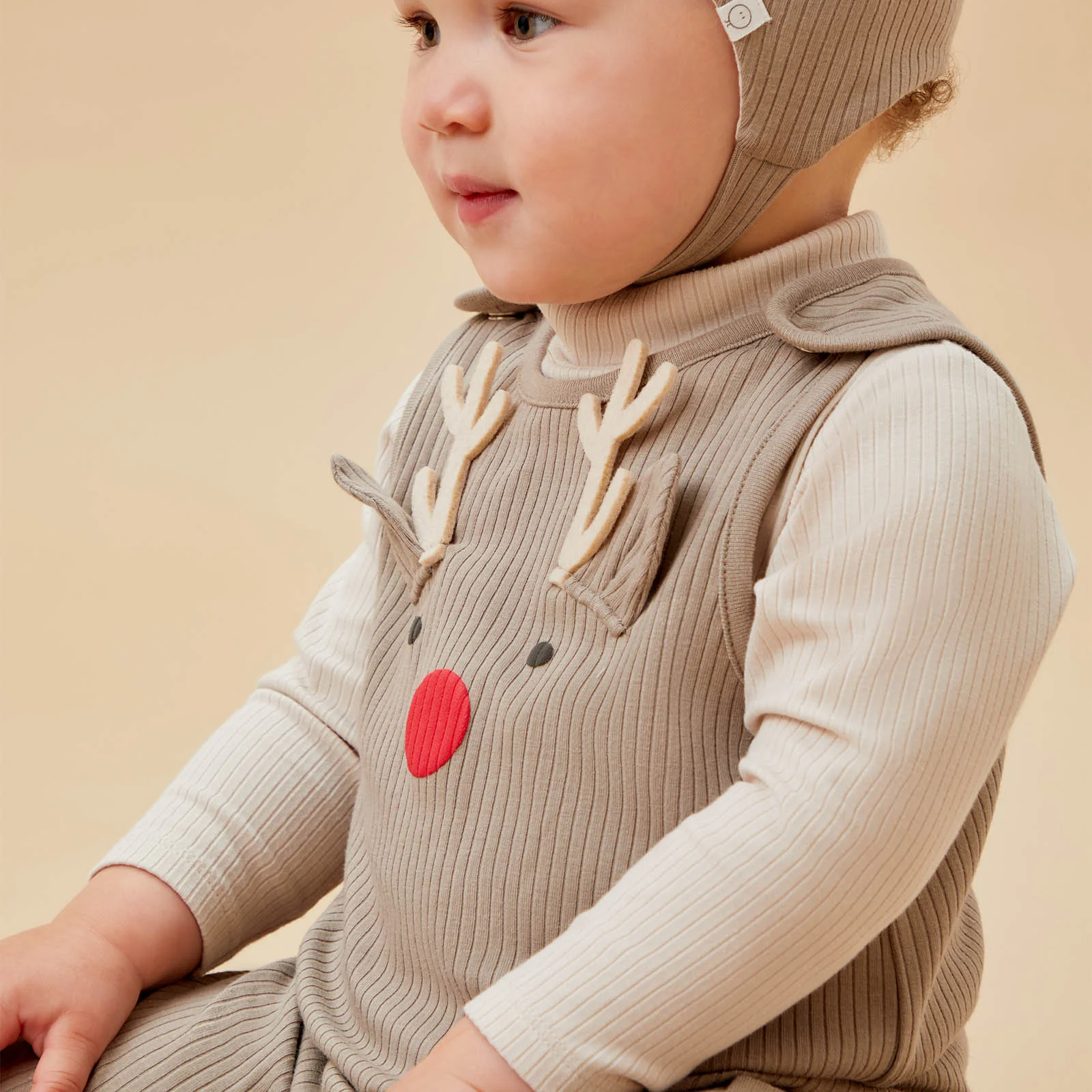 Reindeer Ribbed Dungarees - Image 4