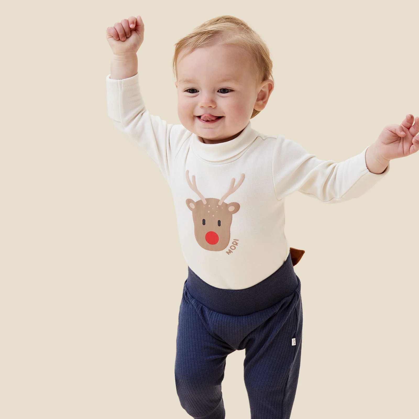 Reindeer Ribbed Joggers - Image 5