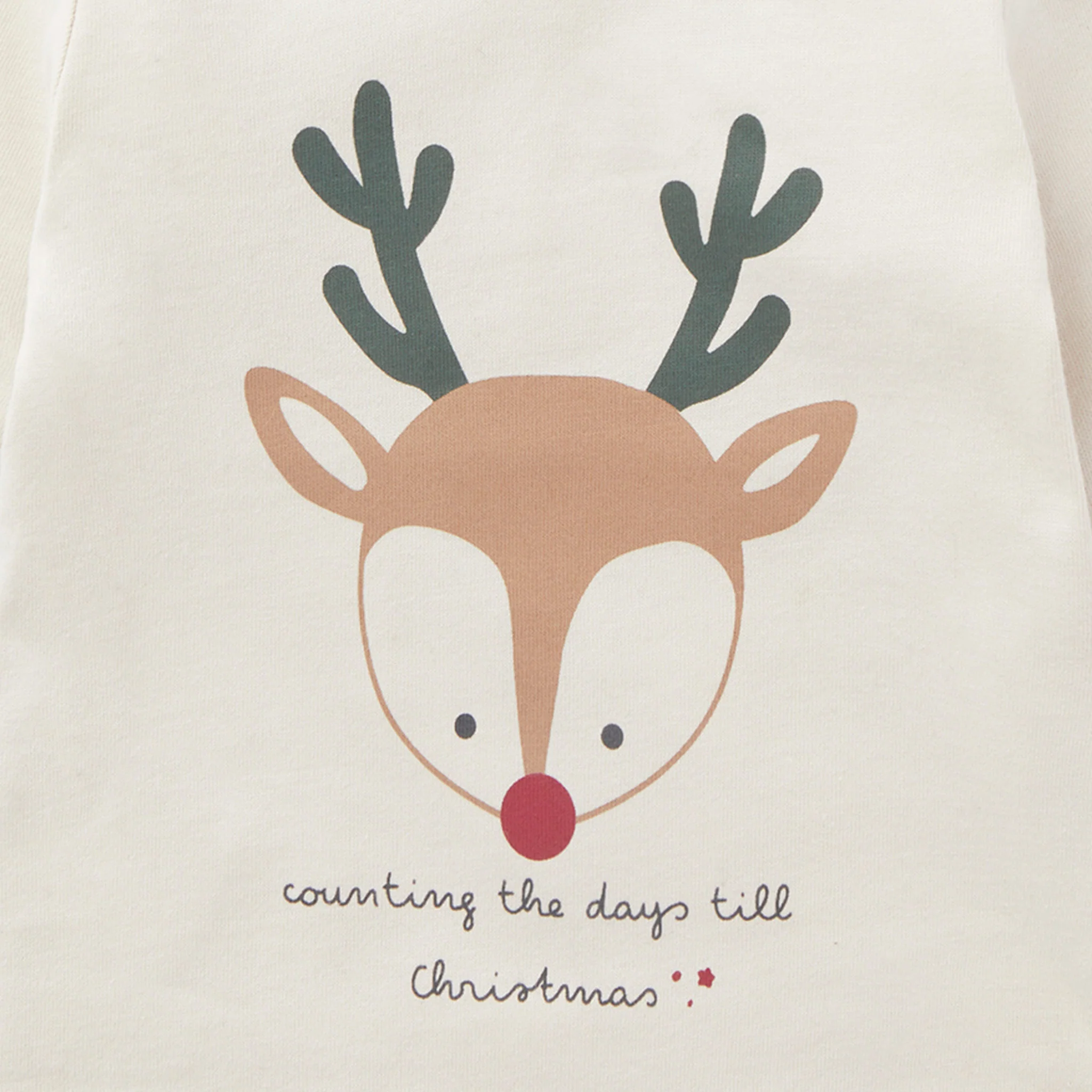 Reindeer Slogan T-Shirt & Ribbed Leggings Outfit - Image 3