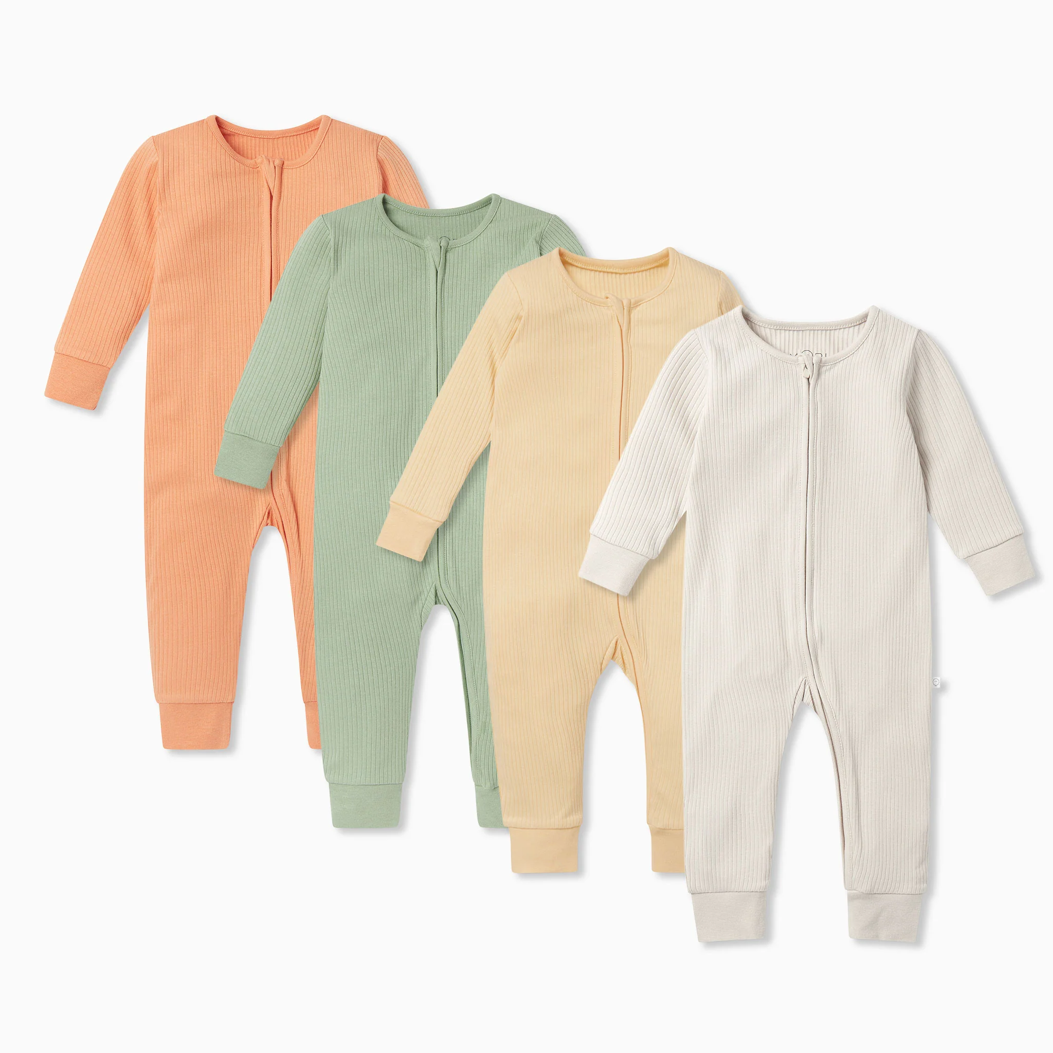 Ribbed Clever Zip Sleepsuit 4 Pack - Image 14