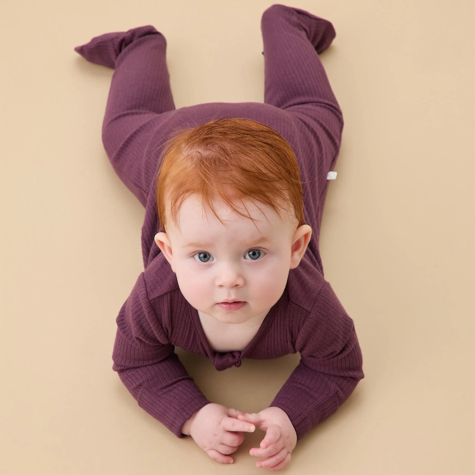 Ribbed Clever Zip Sleepsuit - Berry