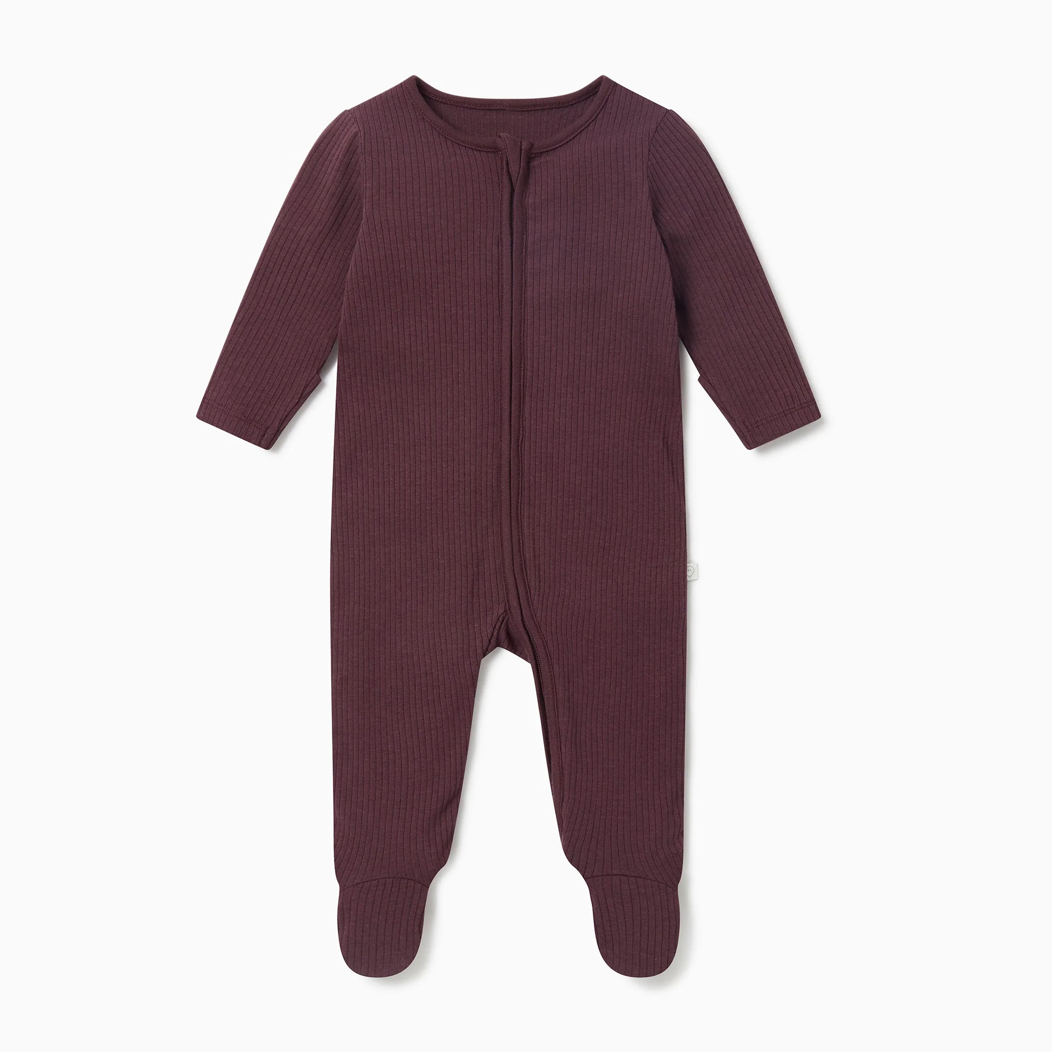 Ribbed Clever Zip Sleepsuit - Berry - Image 2
