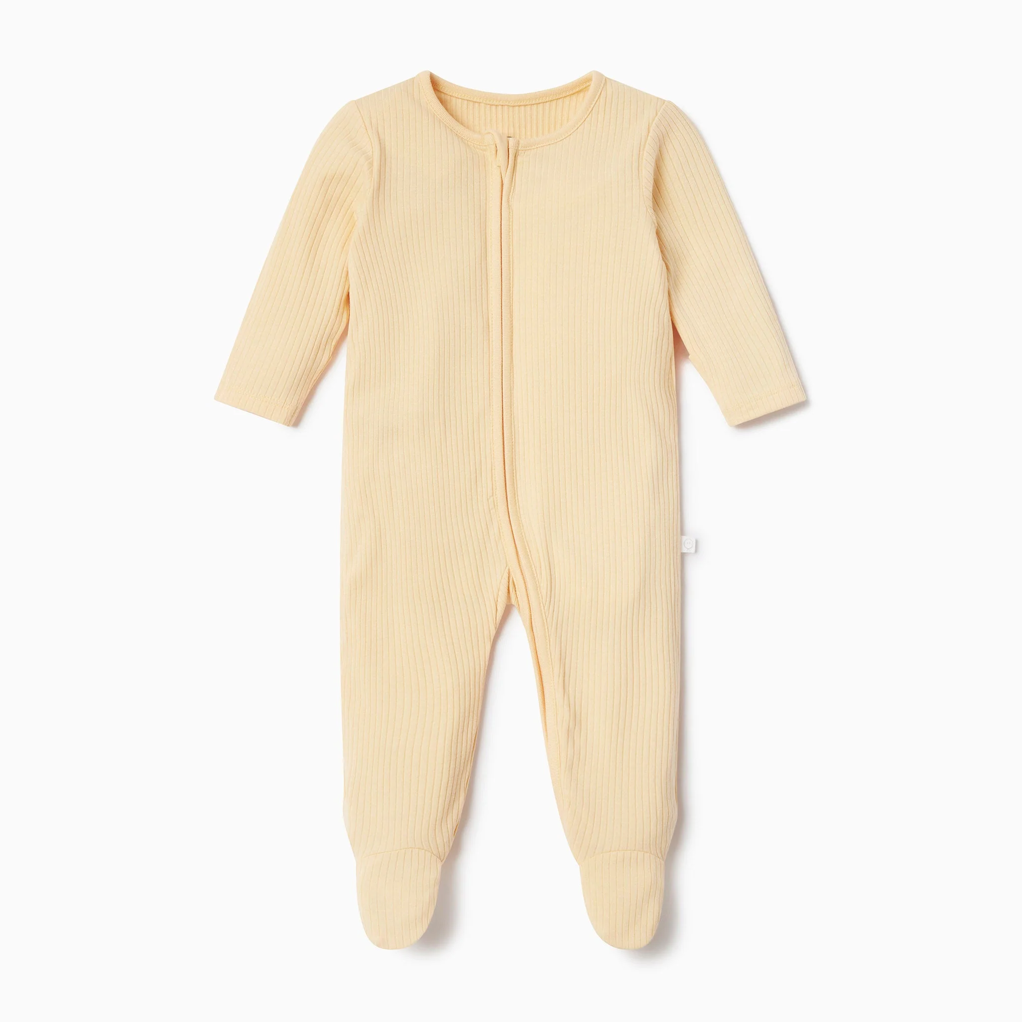 Ribbed Clever Zip Sleepsuit - Yellow - Image 2