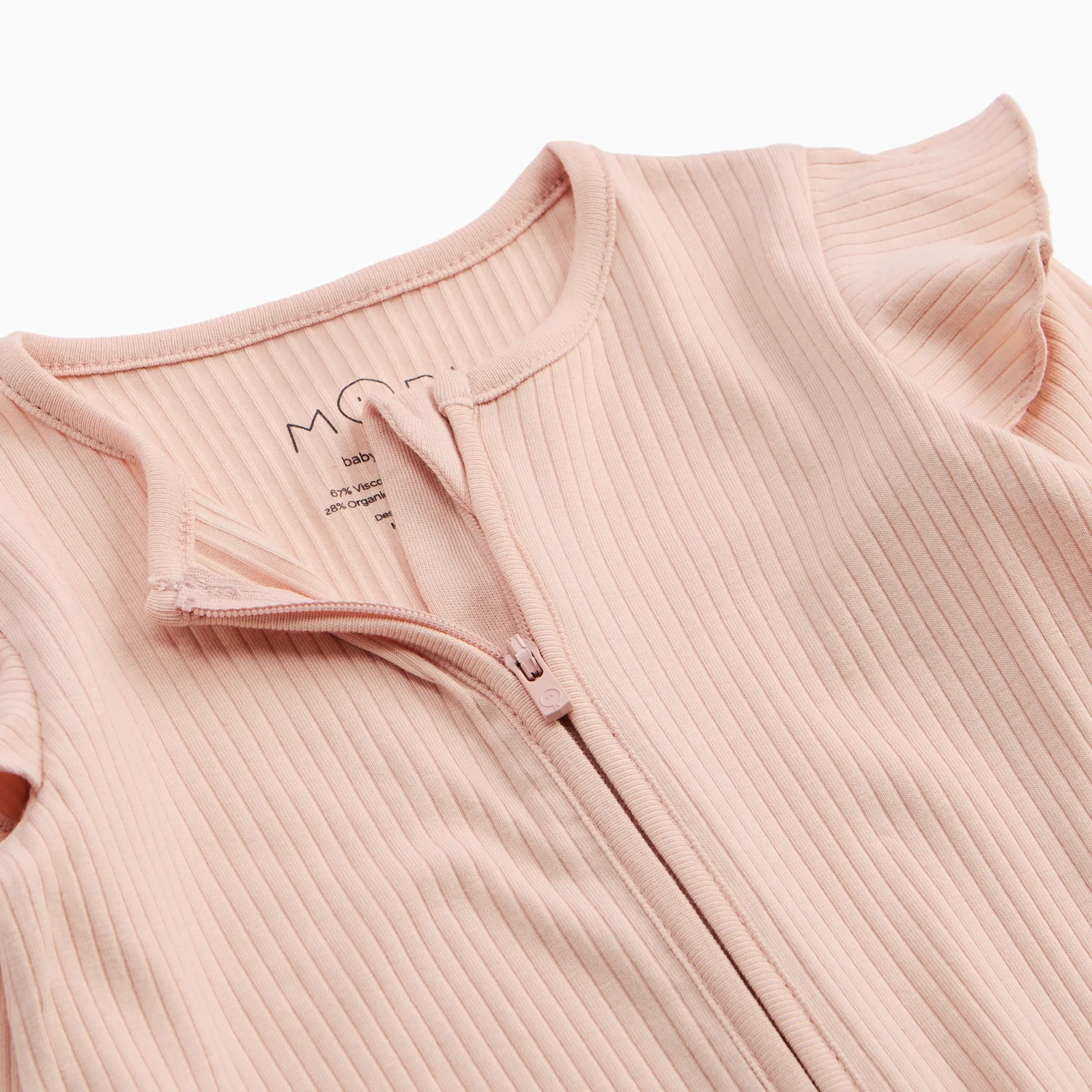 Ribbed Frilled Clever Zip Sleepsuit - Image 4