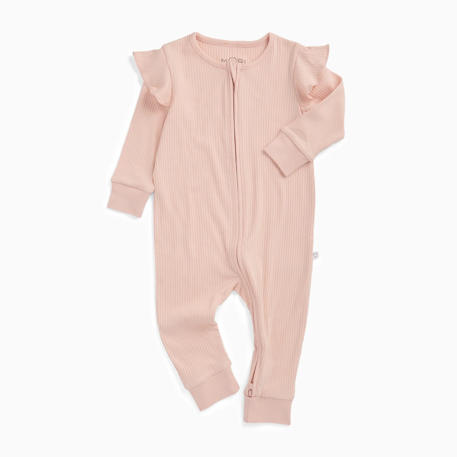 Ribbed Frilled Clever Zip Sleepsuit - Image 5