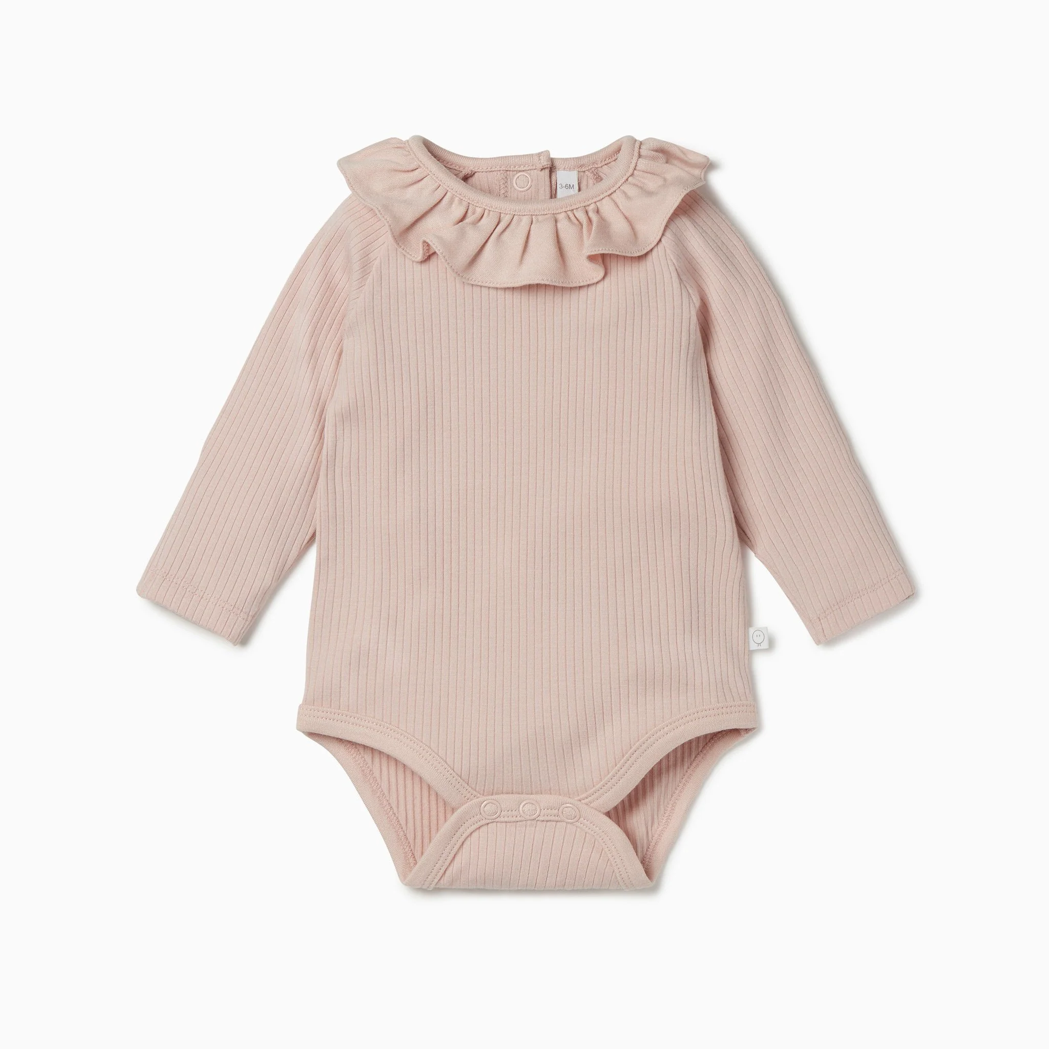 Frilled Collar Ribbed Bodysuit - Image 2