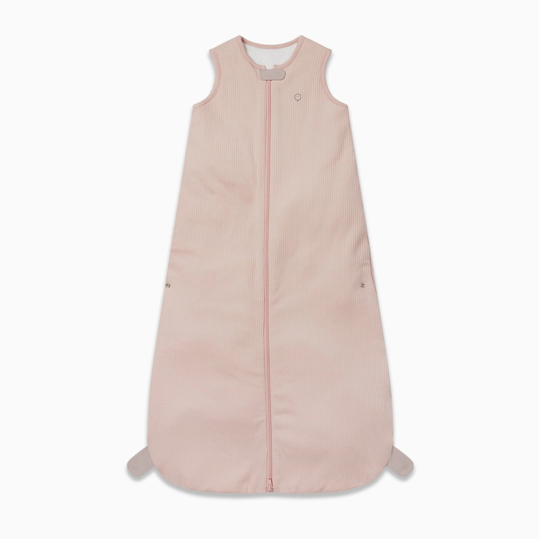 Ribbed Front Opening Sleeping Bag 2.5 TOG - Blush - Image 3