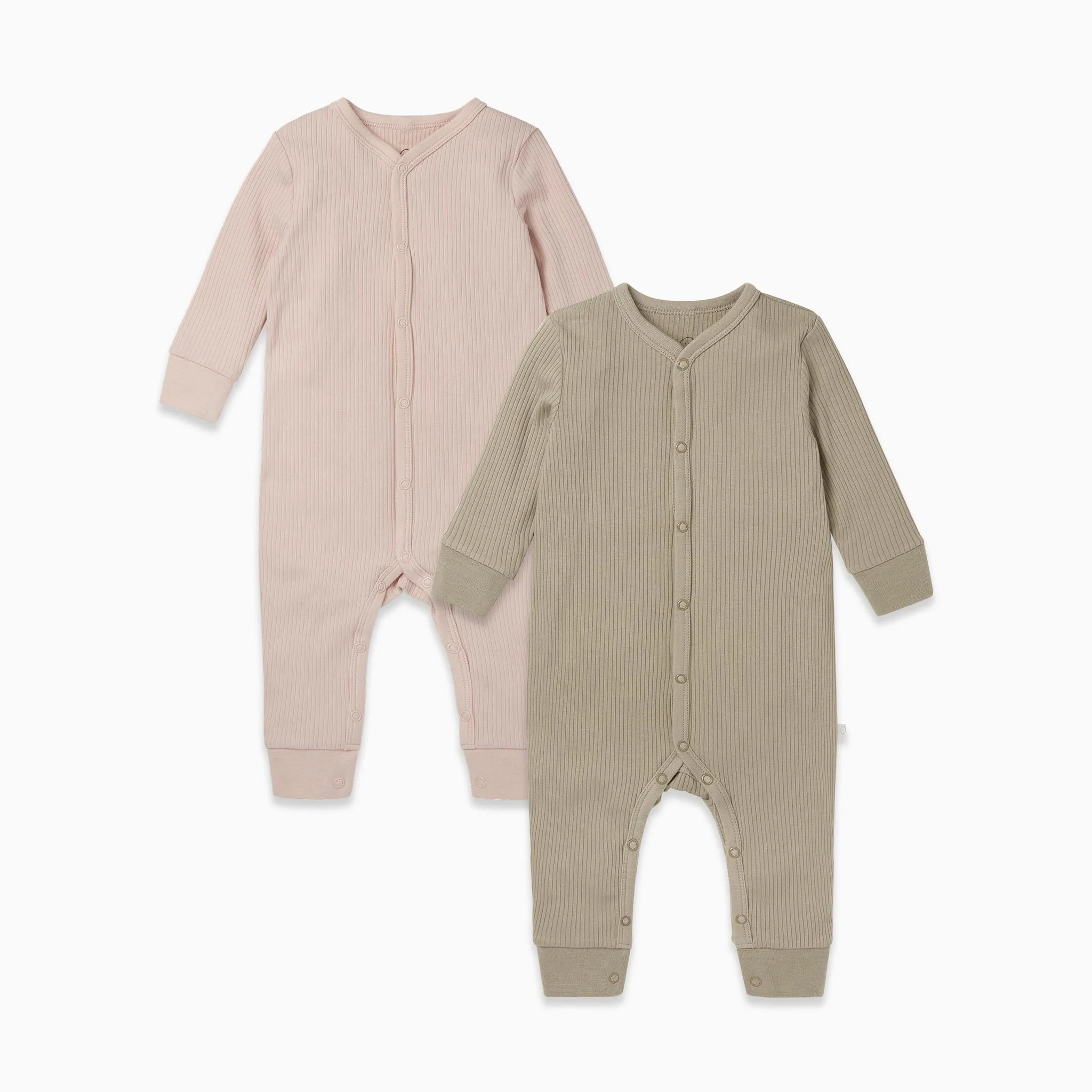 Ribbed Front Opening Sleepsuit 2 Pack - Image 3