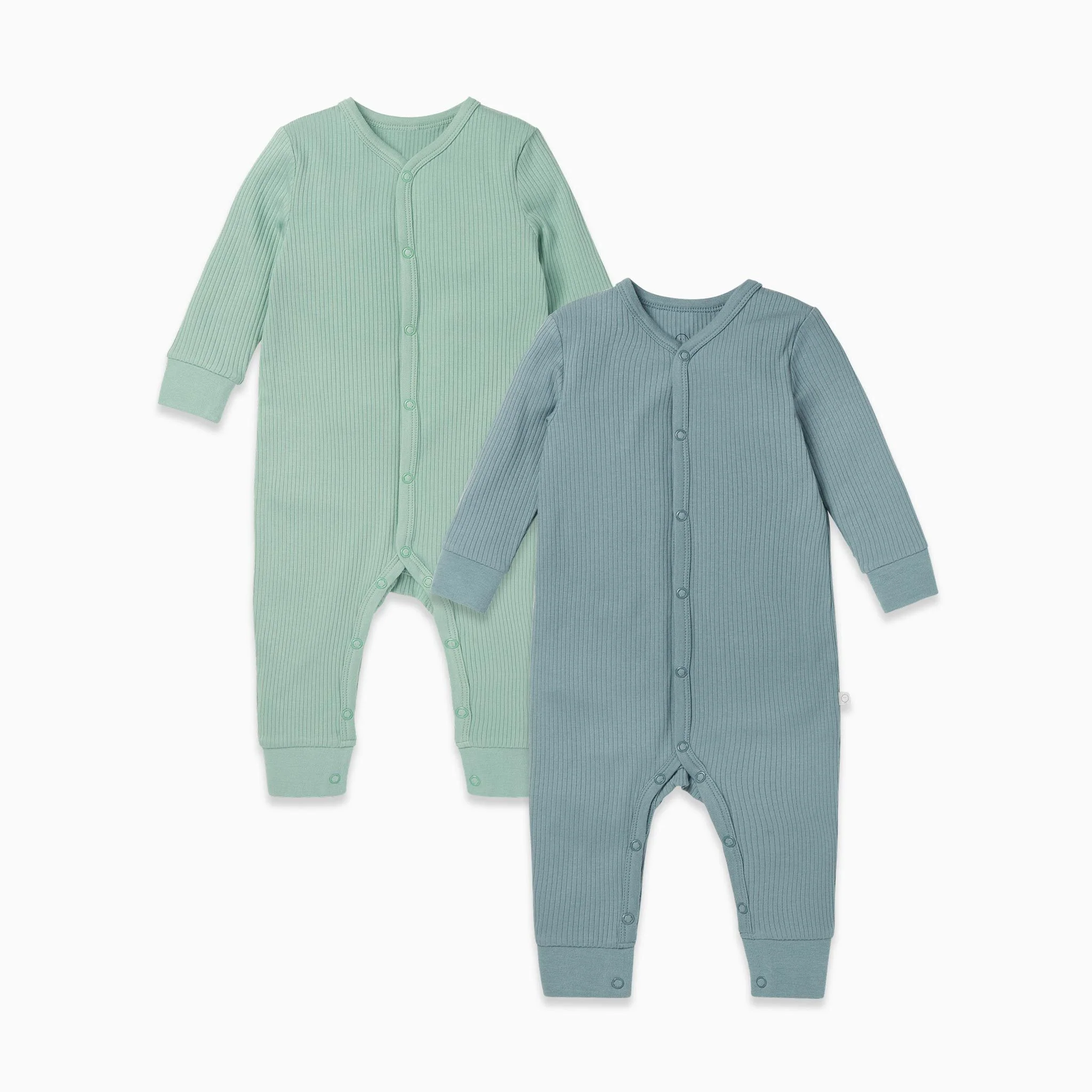 Ribbed Front Opening Sleepsuit 2 Pack - Image 4