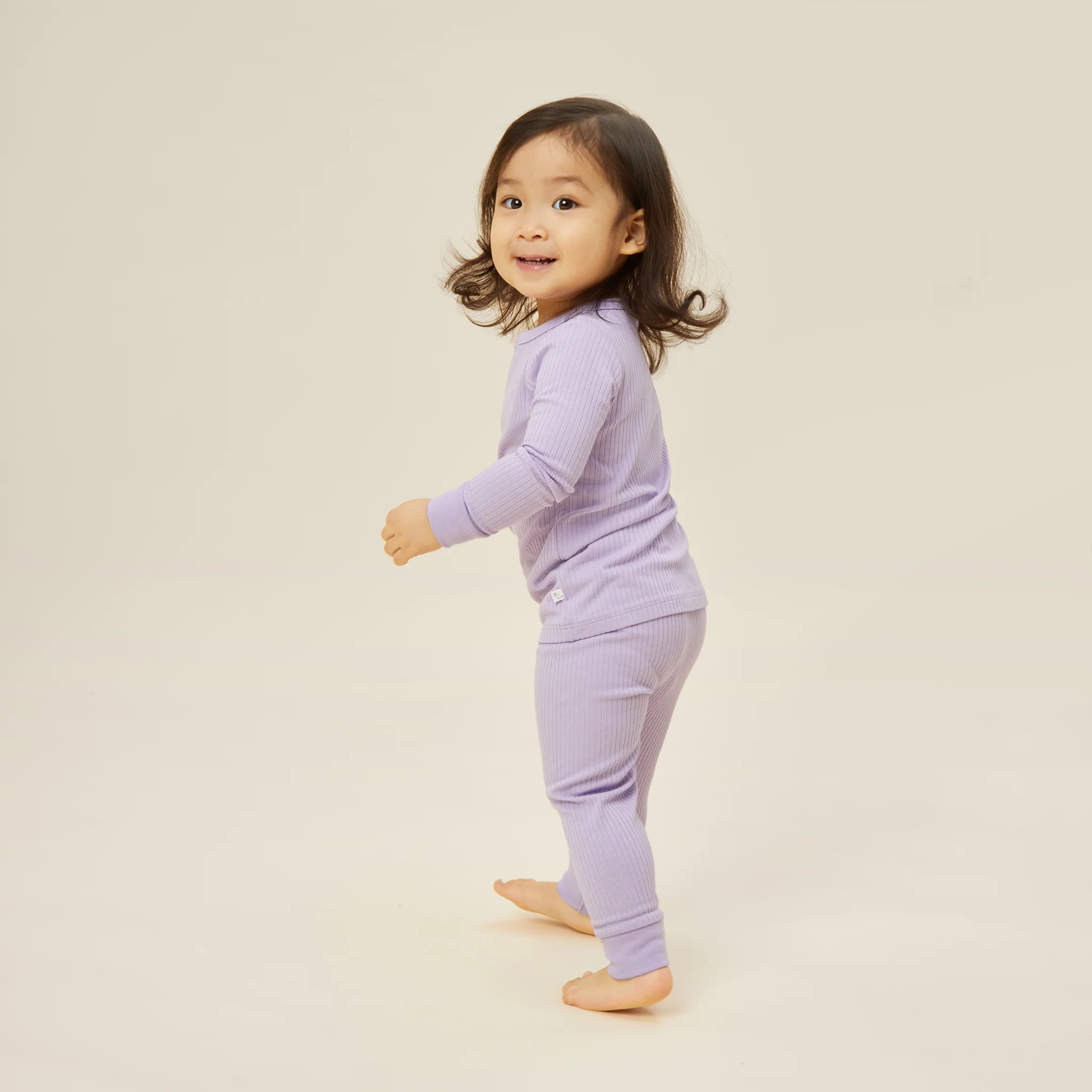 Lilac Ribbed Pyjamas - Image 6