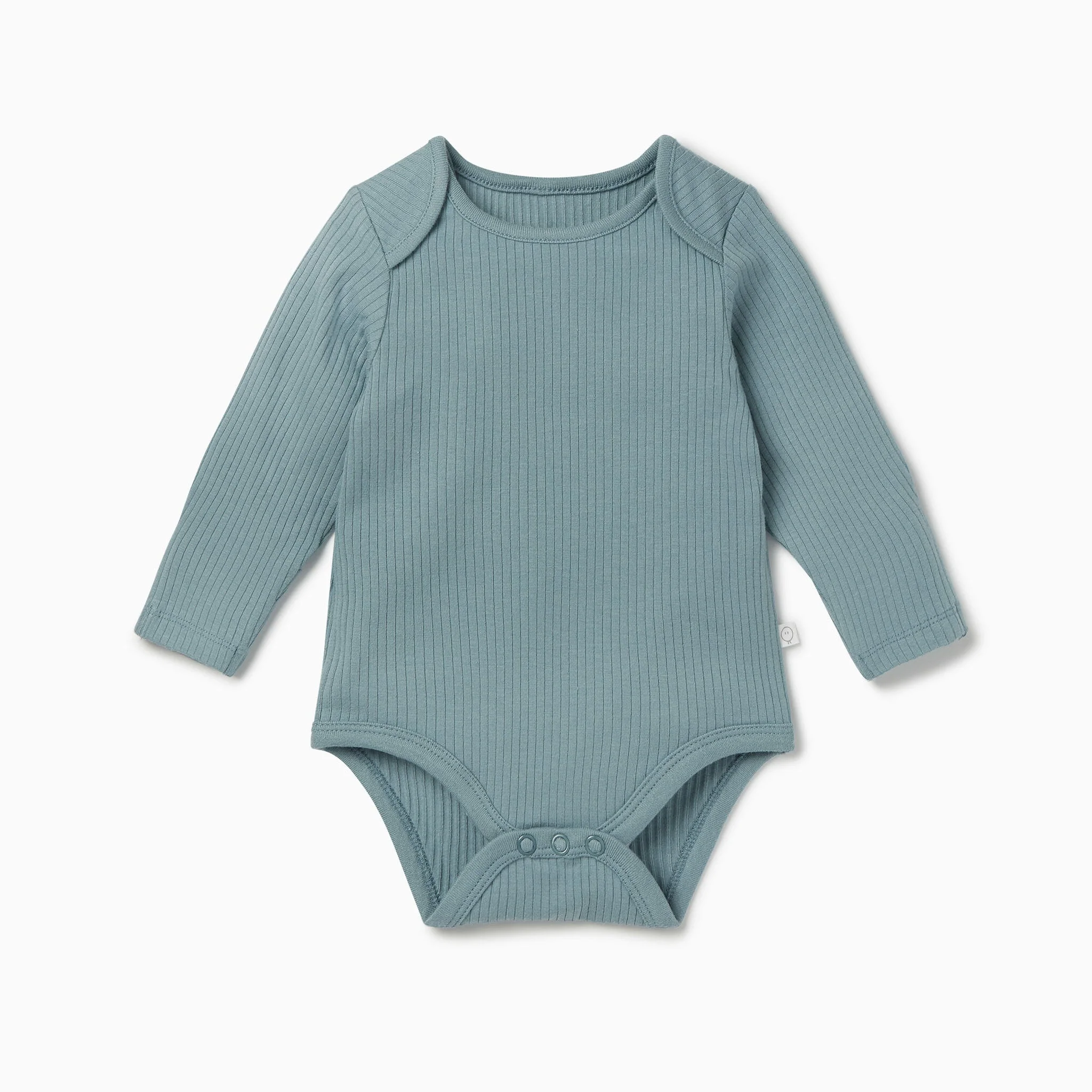 Ribbed Long Sleeve Bodysuit - Blue