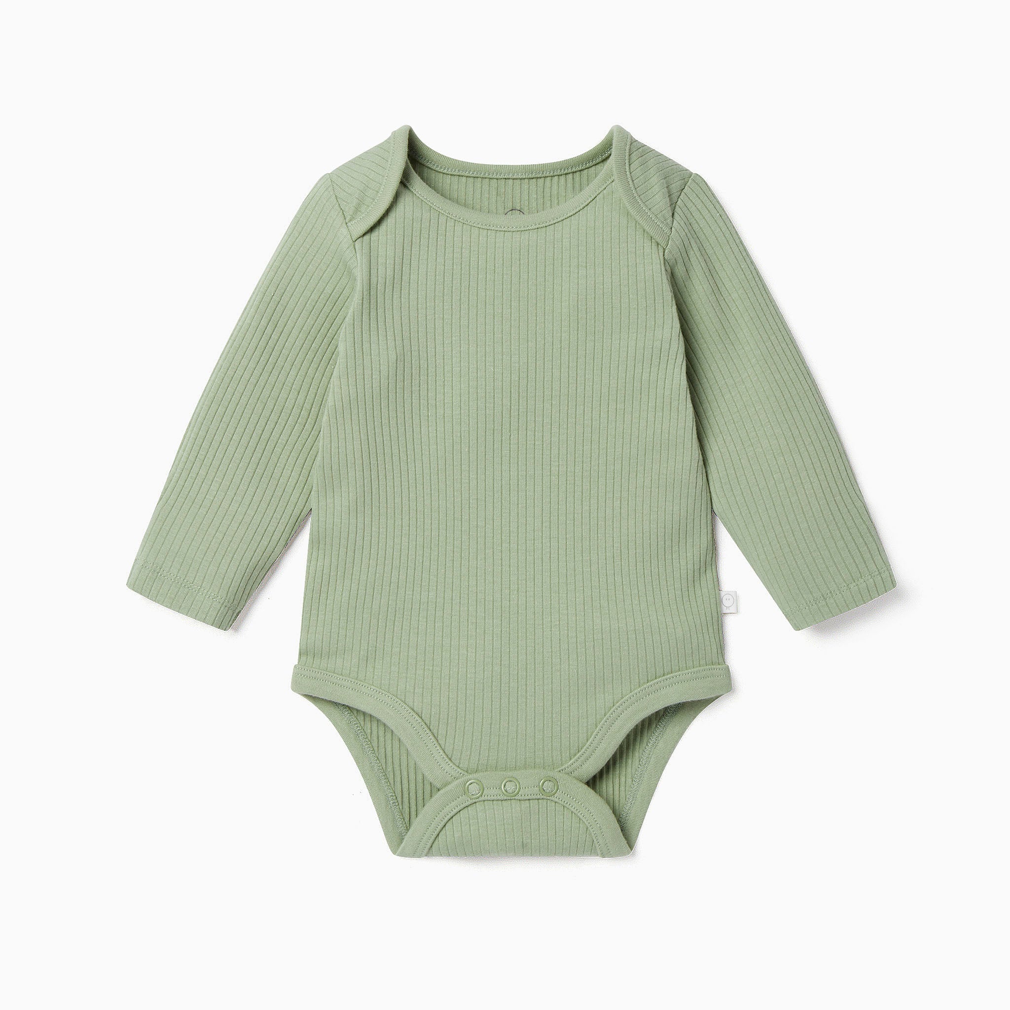 Ribbed Long Sleeve Bodysuit - Sage - Image 3
