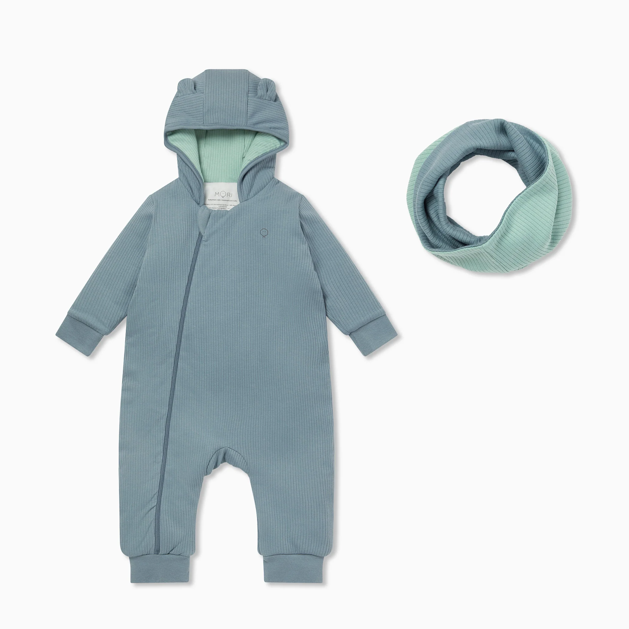 Ribbed Pramsuit & Snood Set - Image 2