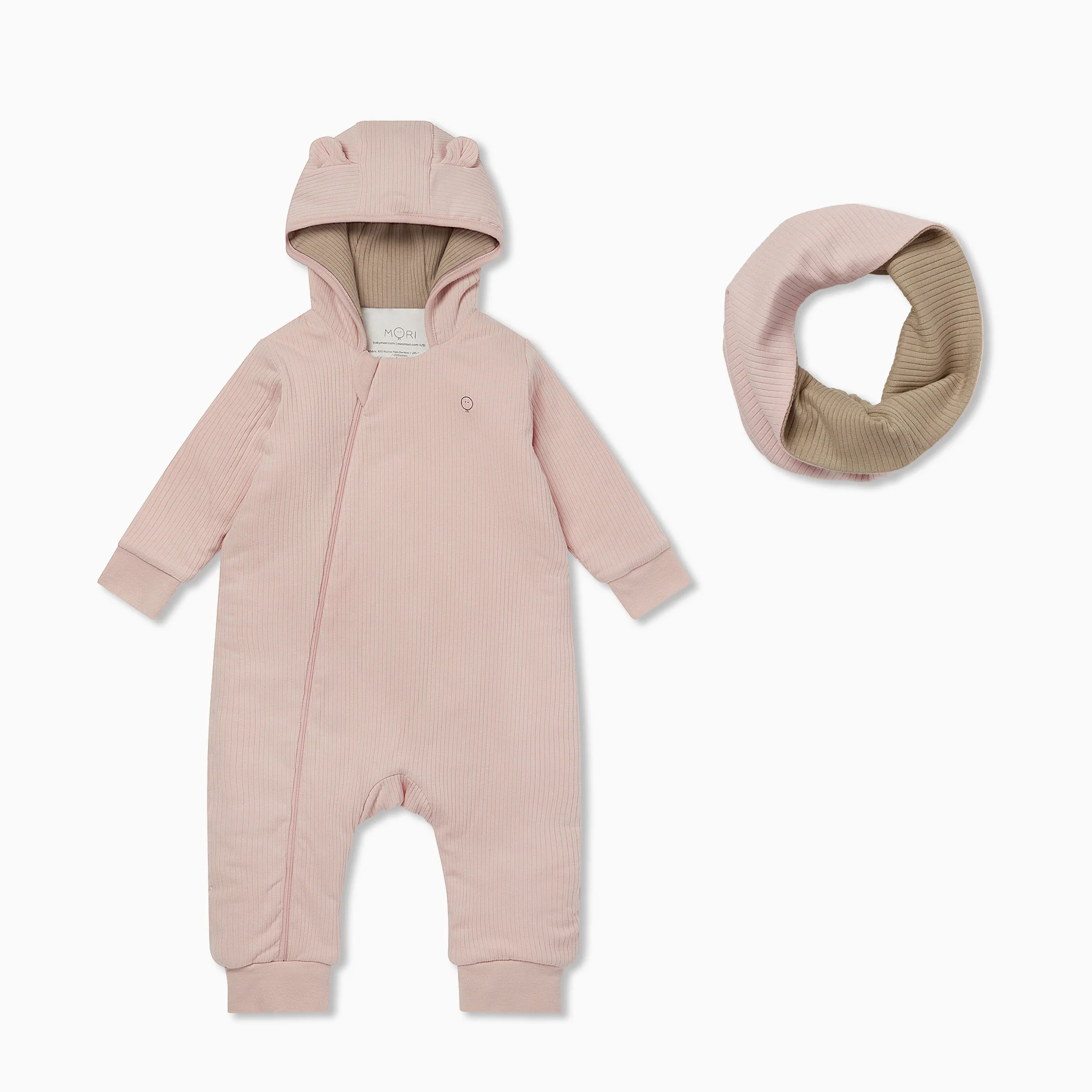 Ribbed Pramsuit & Snood Set - Image 4