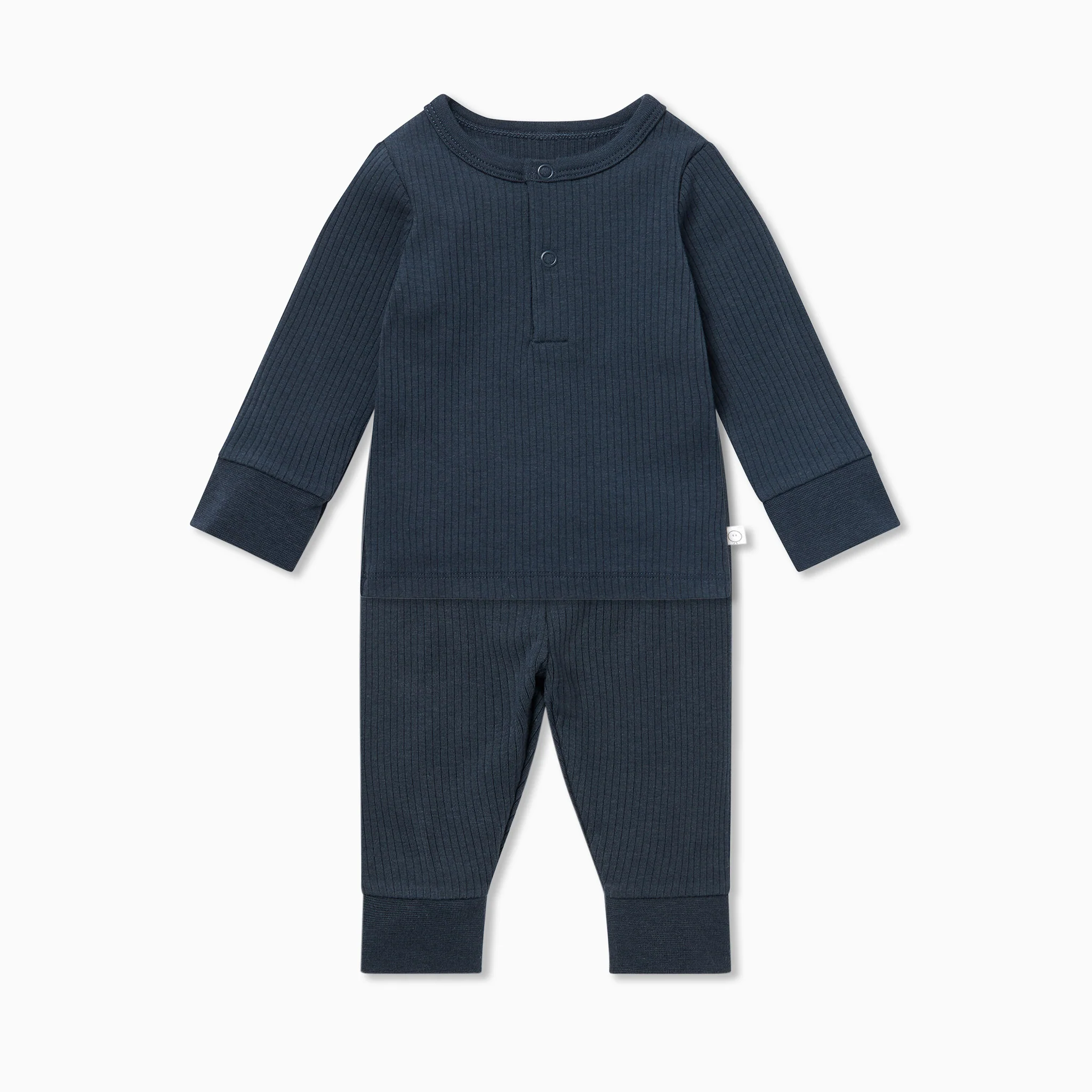 Ribbed Pyjamas - Navy - Image 2