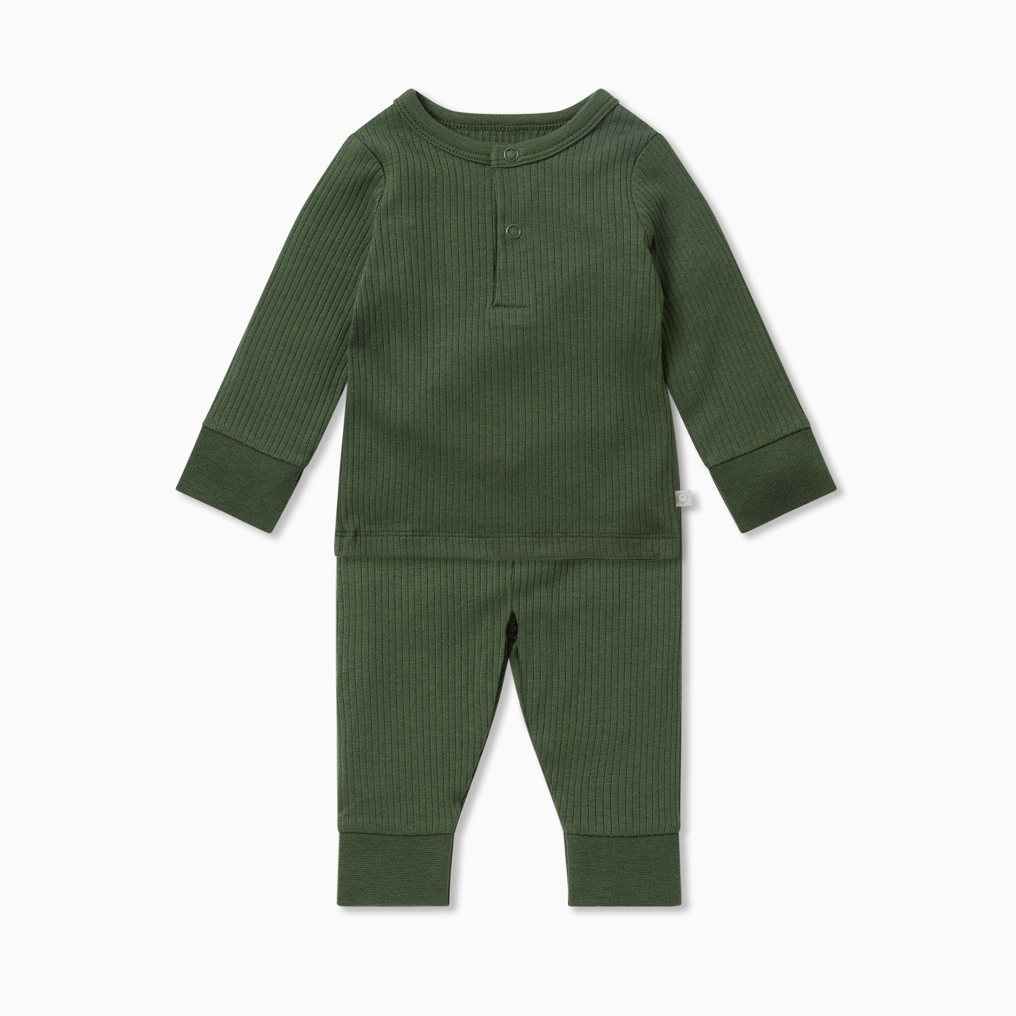 Ribbed Pyjamas - Pine - Image 2