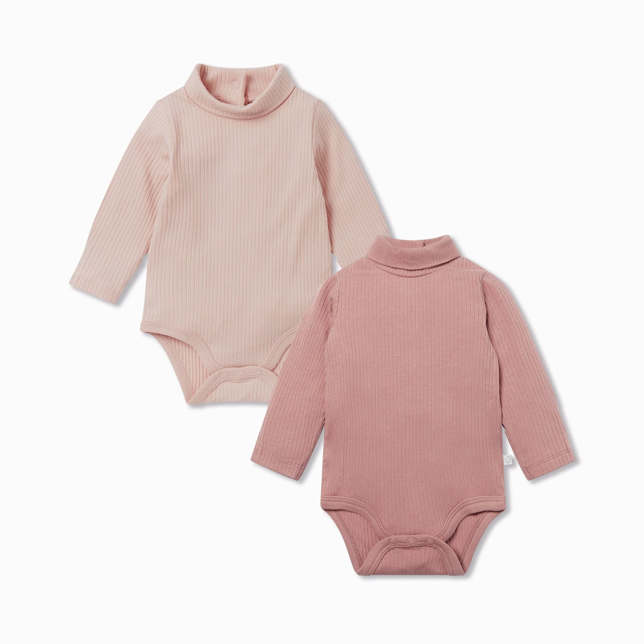 Ribbed Roll Neck Bodysuit 2 Pack - Image 2