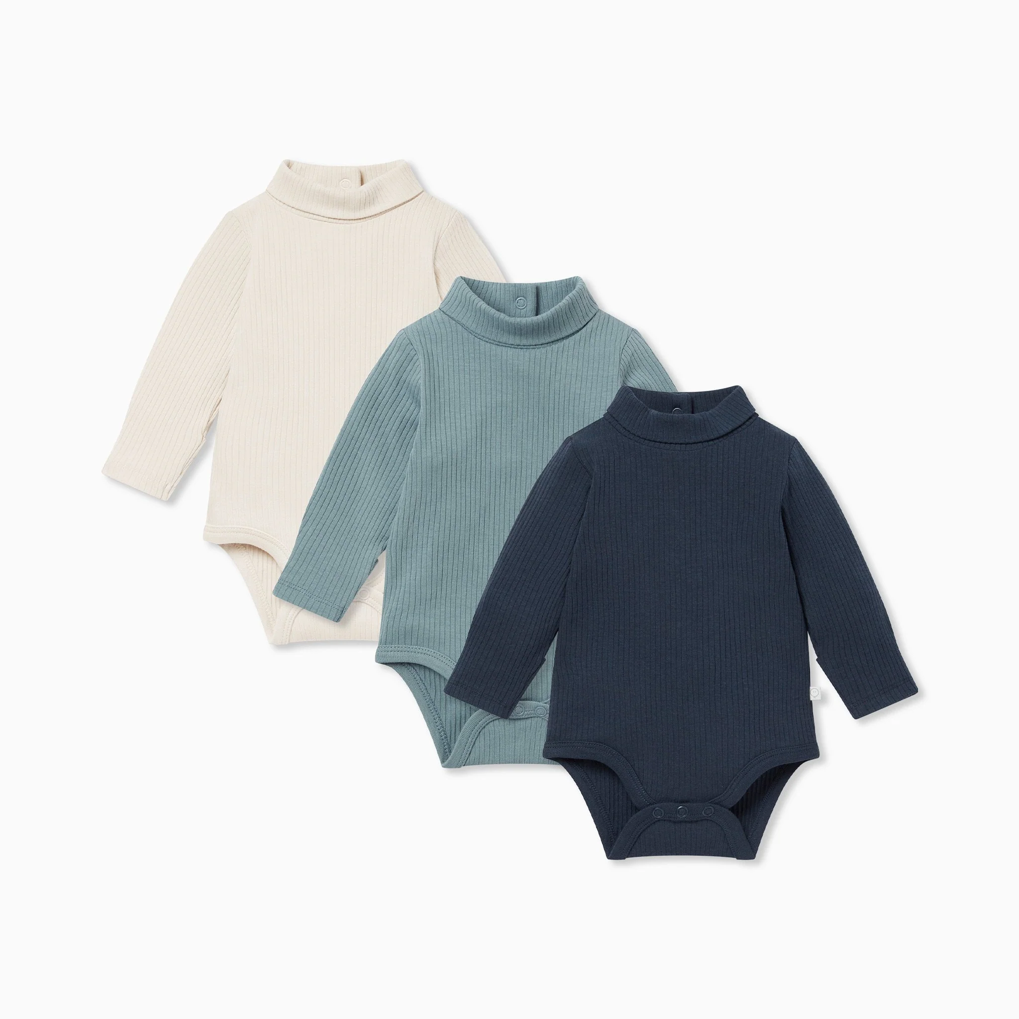 Ribbed Roll Neck Bodysuit 3 Pack - Image 2