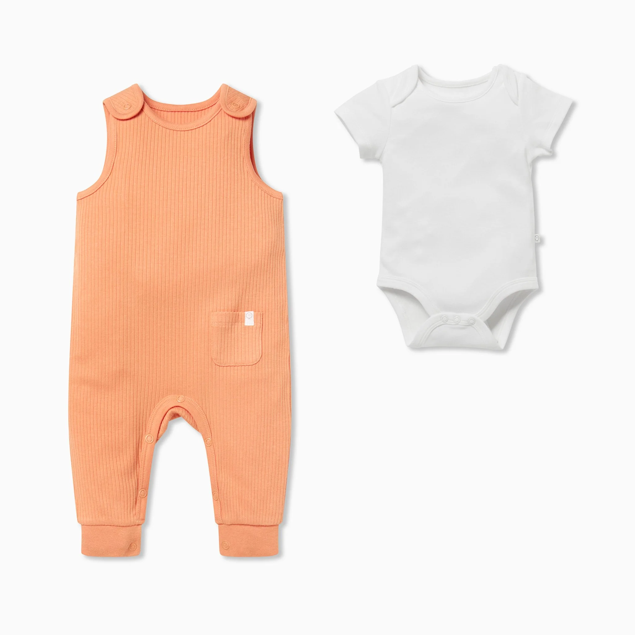 Ribbed Romper & Short Sleeve Bodysuit Outfit - Image 5