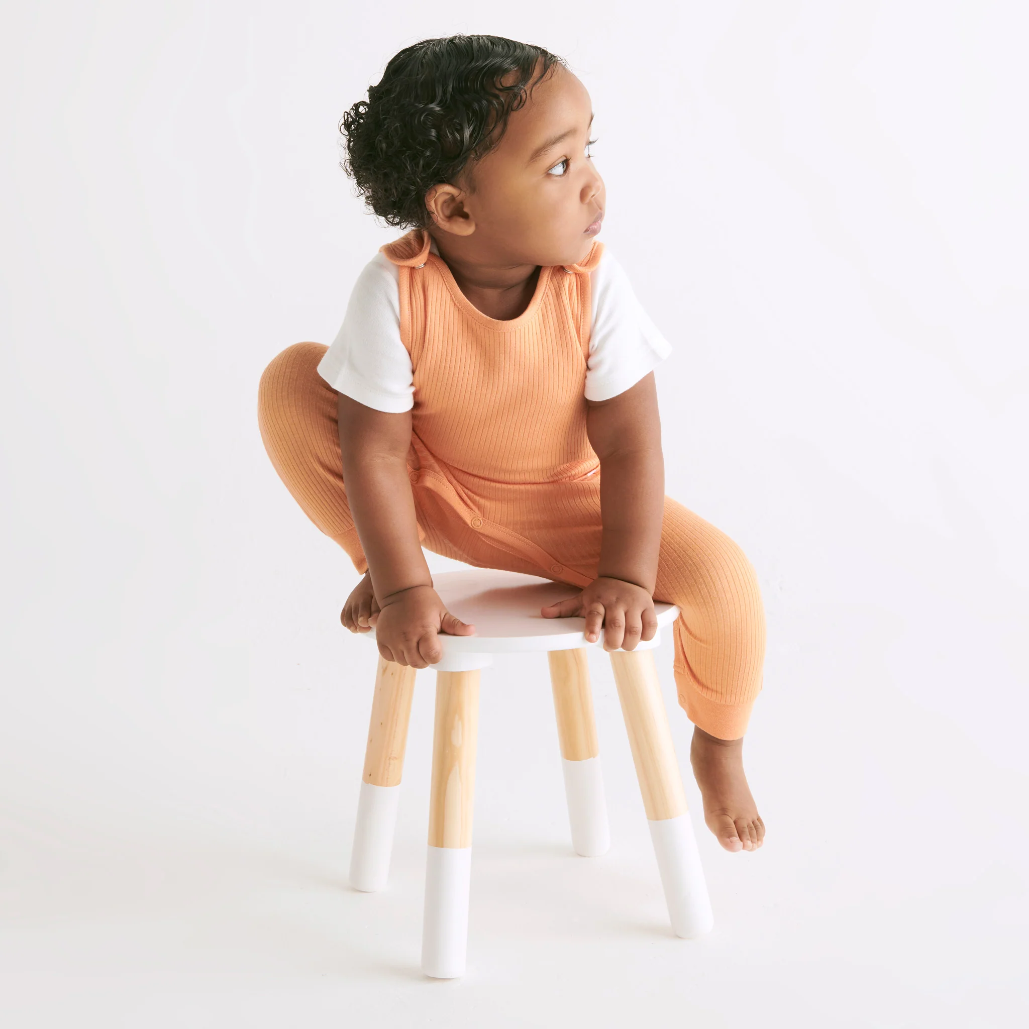 Ribbed Romper & Short Sleeve Bodysuit Outfit - Image 6