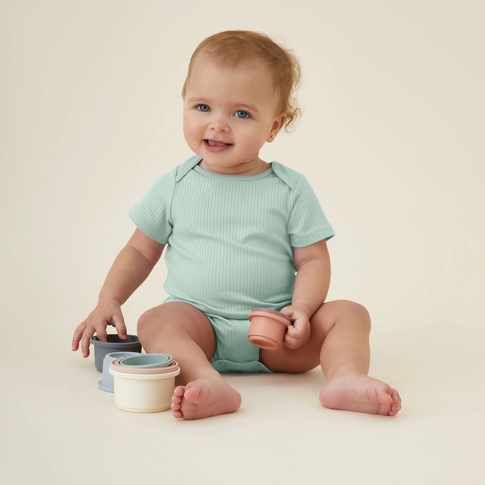 Ribbed Short Sleeve Bodysuit - Image 9