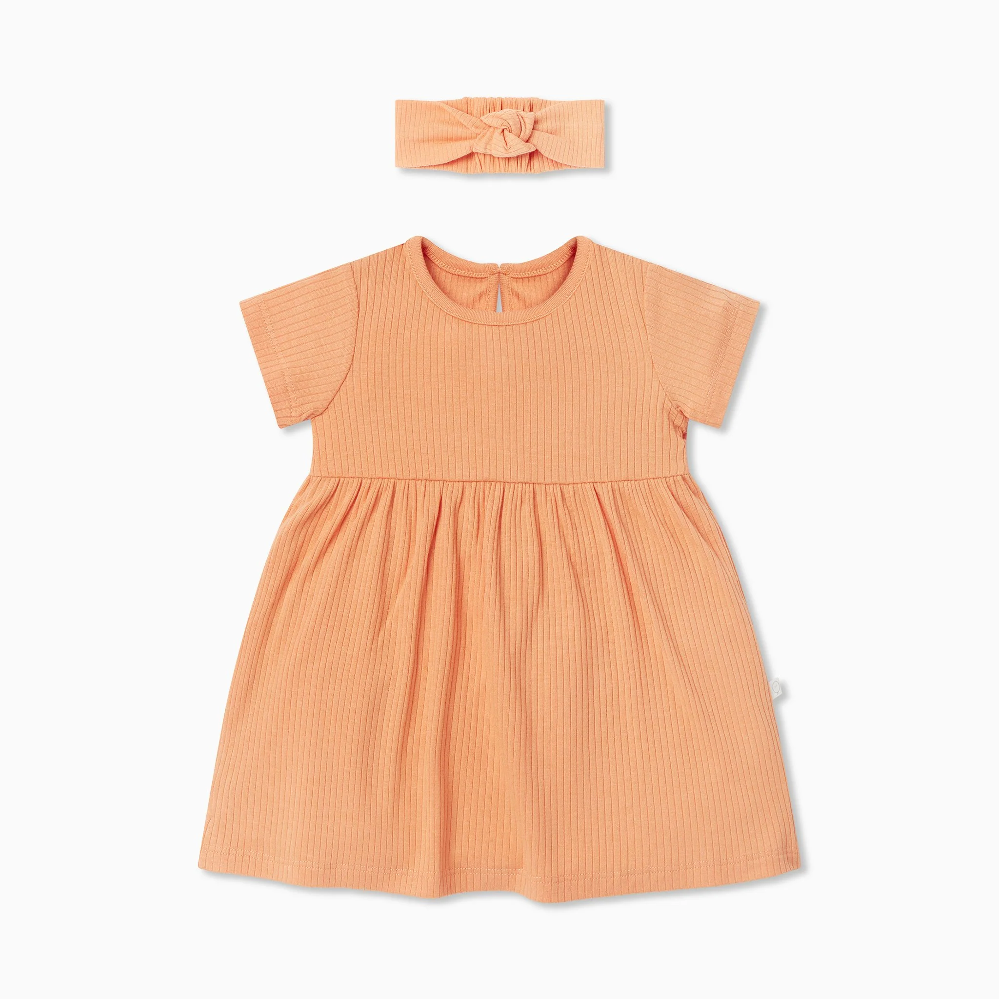 Ribbed Short Sleeve Dress & Headband Outfit - Image 2