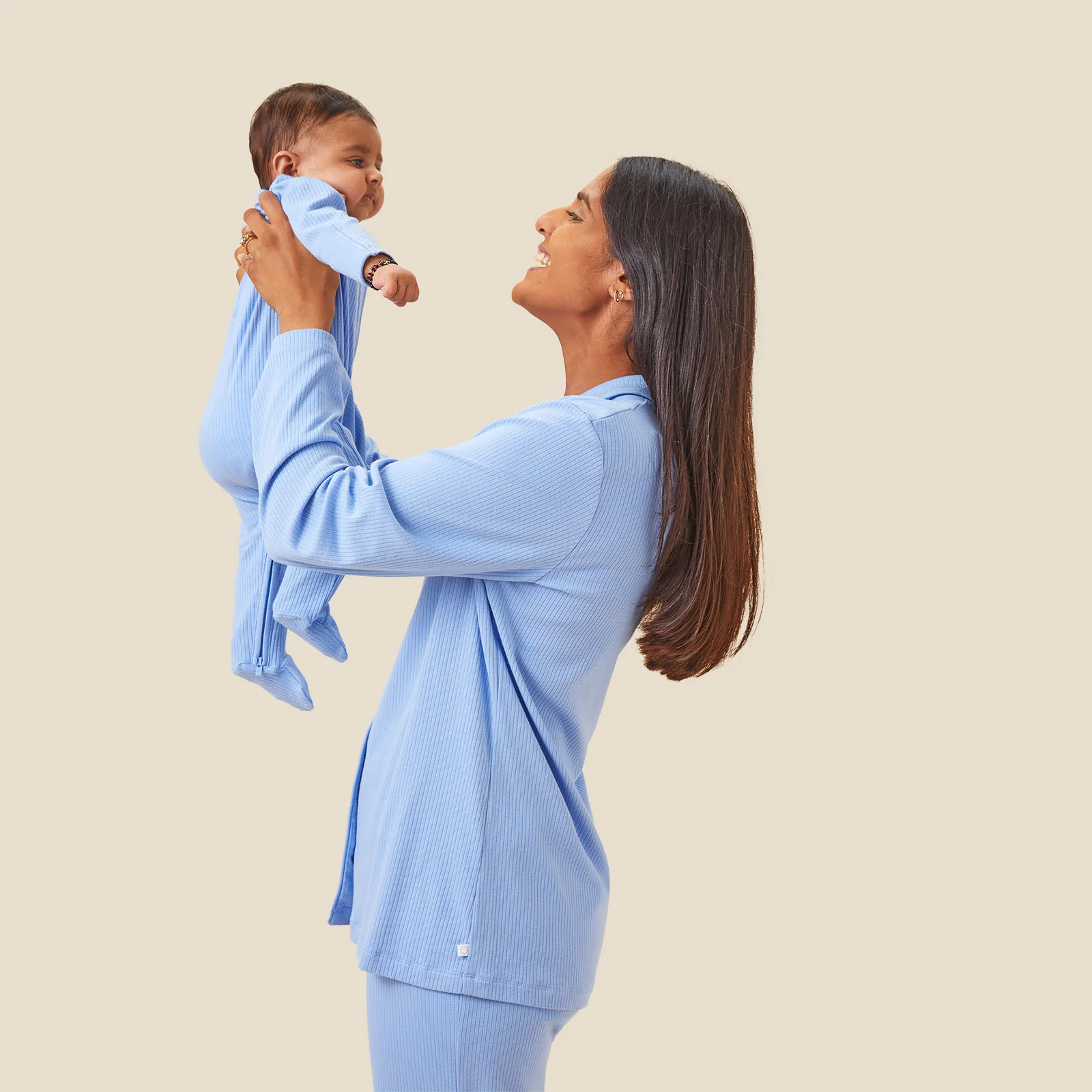 Women's Hydrangea Ribbed Collared Pyjamas - Image 3