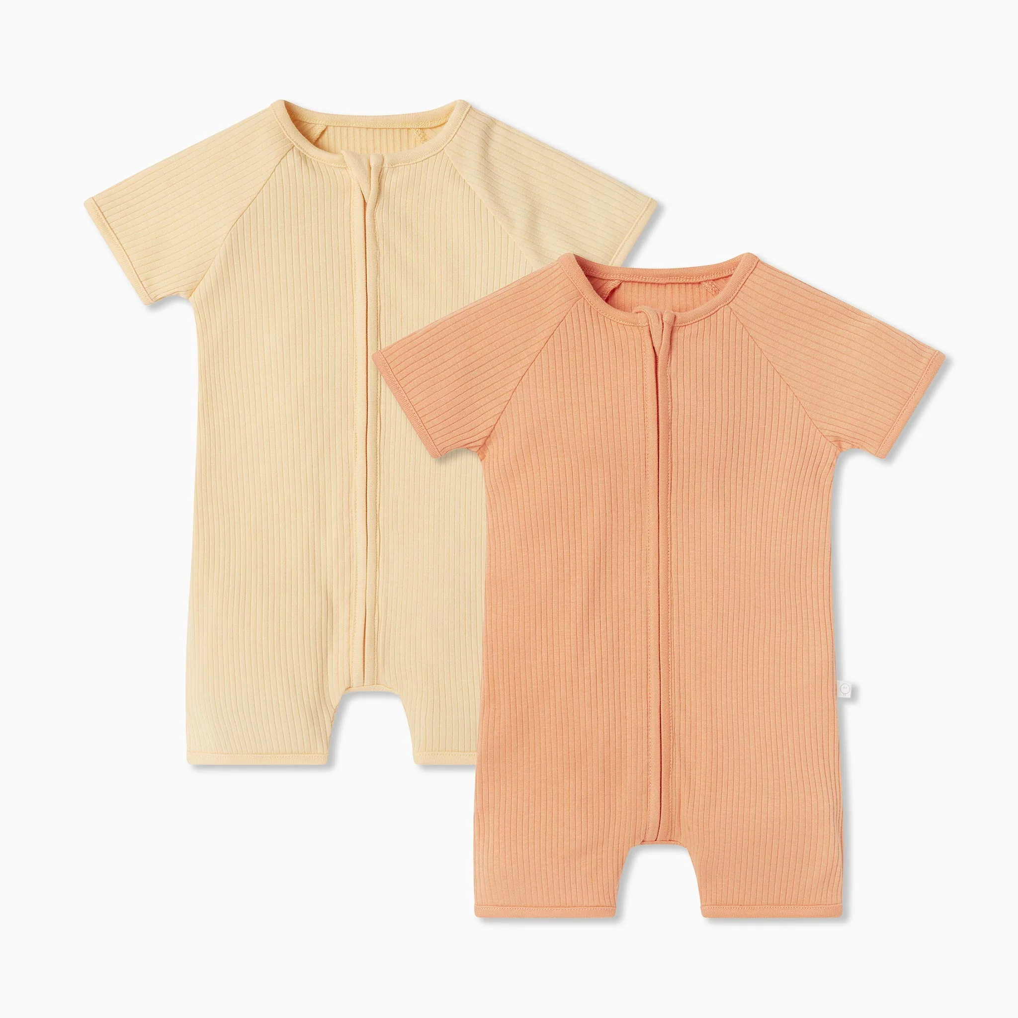 Ribbed Zip Summer Sleepsuit 2 Pack - Image 4