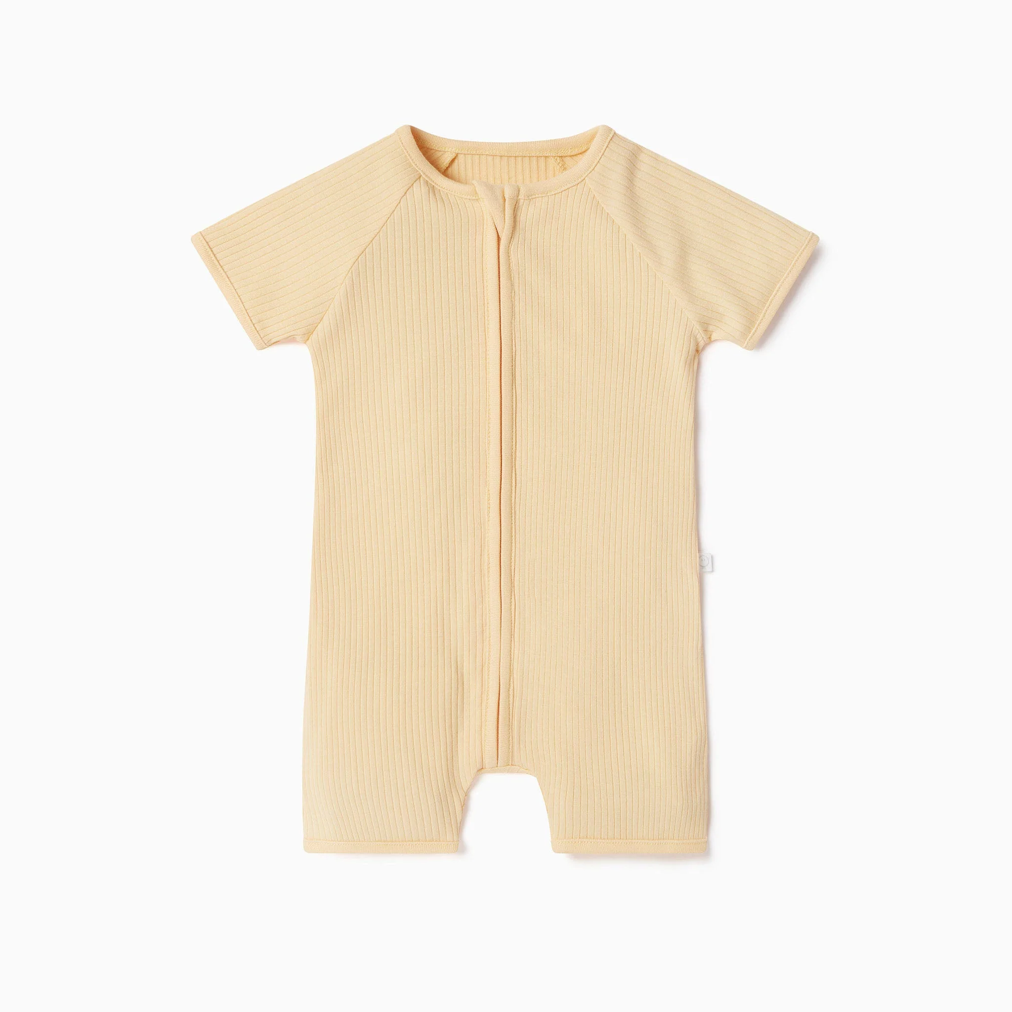 Ribbed Zip Summer Sleepsuit - Yellow - Image 2