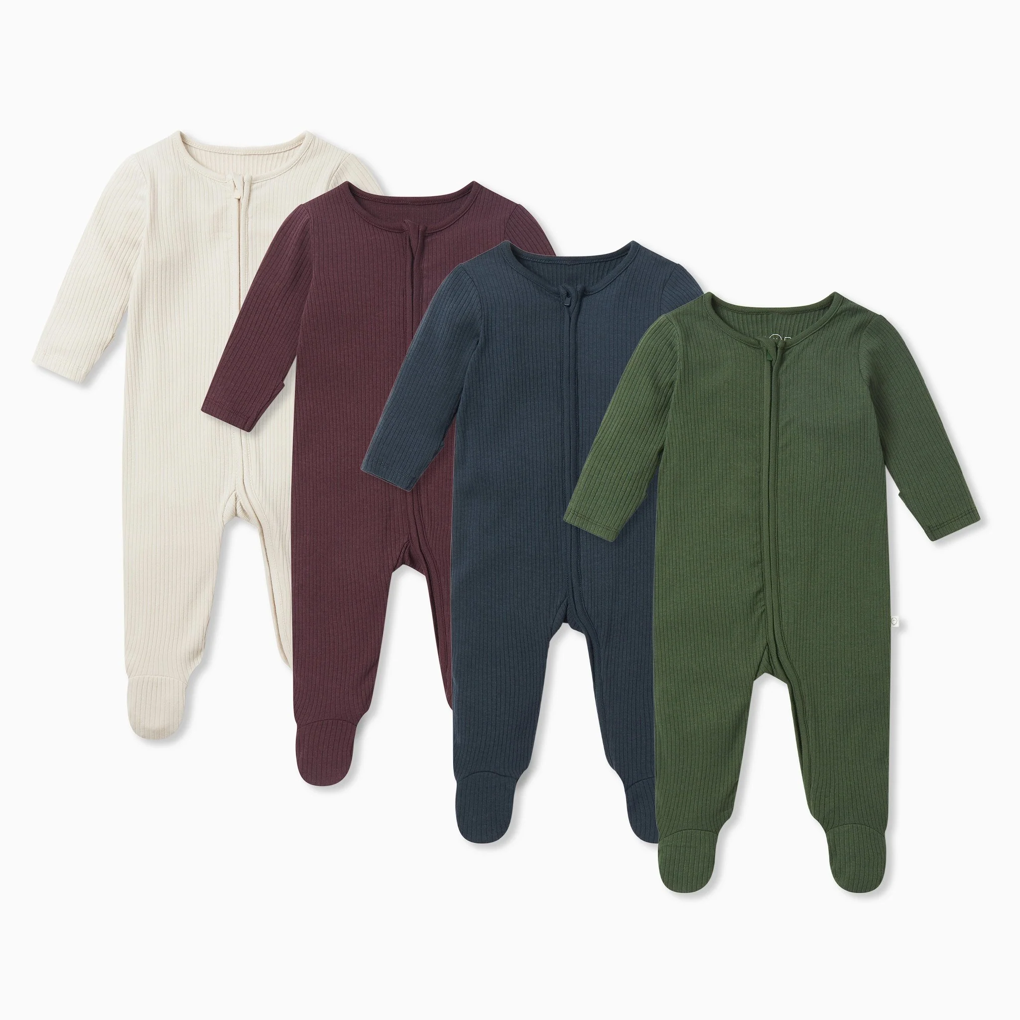 Ribbed Zip-Up Sleepsuit 4 Pack - Image 6
