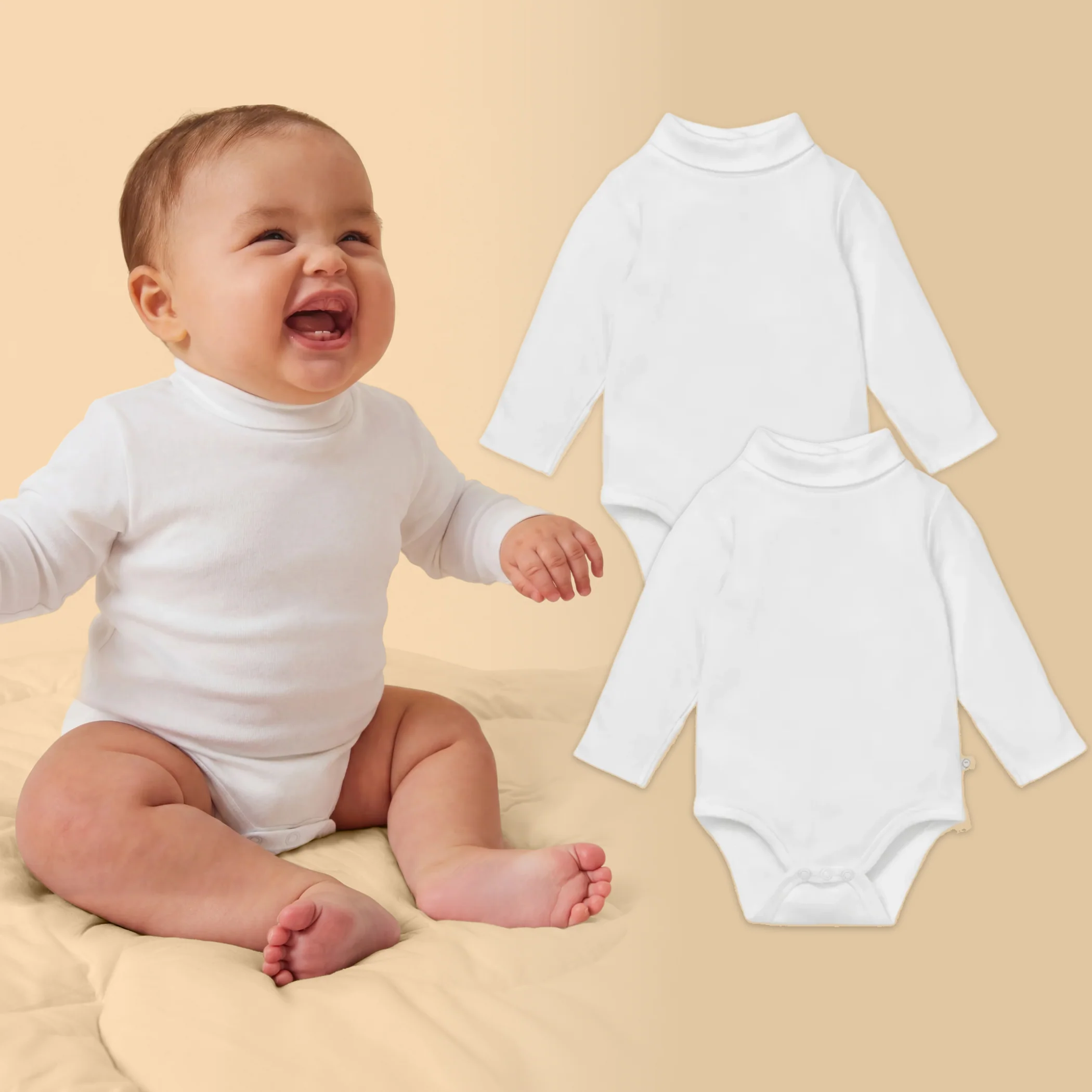 Roll Neck Bodysuit 2 Pack - Image 3