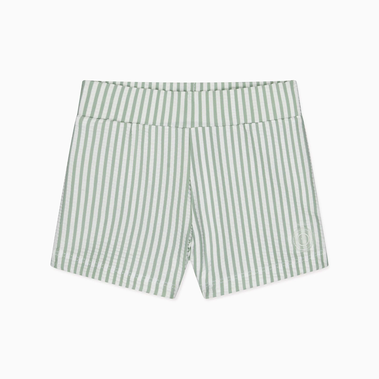 Sage Stripe Seersucker Swim Shorts