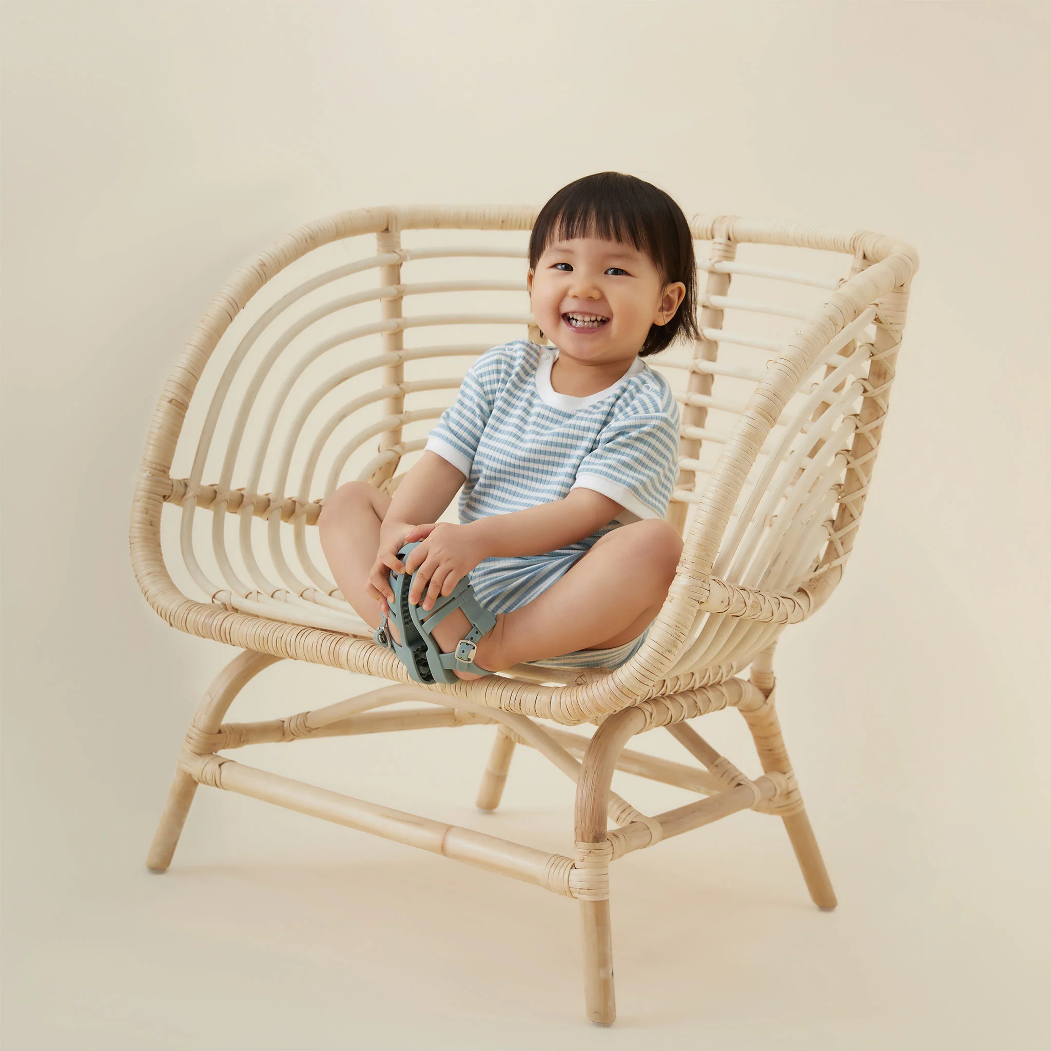 Sea Stripe Ribbed T-Shirt & Shorts Outfit - Image 6